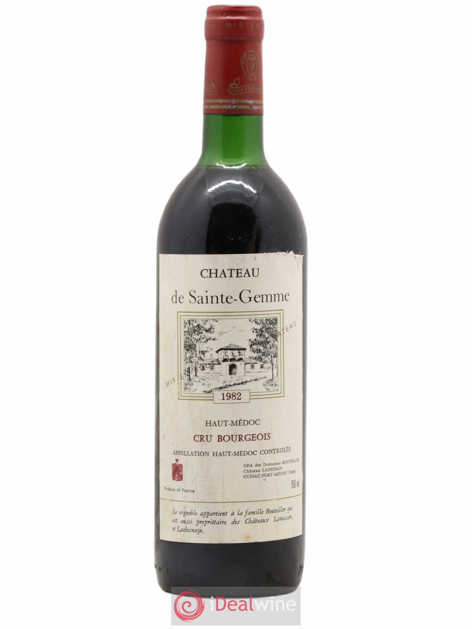 Château de Sainte-Gemme Cru Bourgeois 1982 - Lot de 1 bouteille - 0