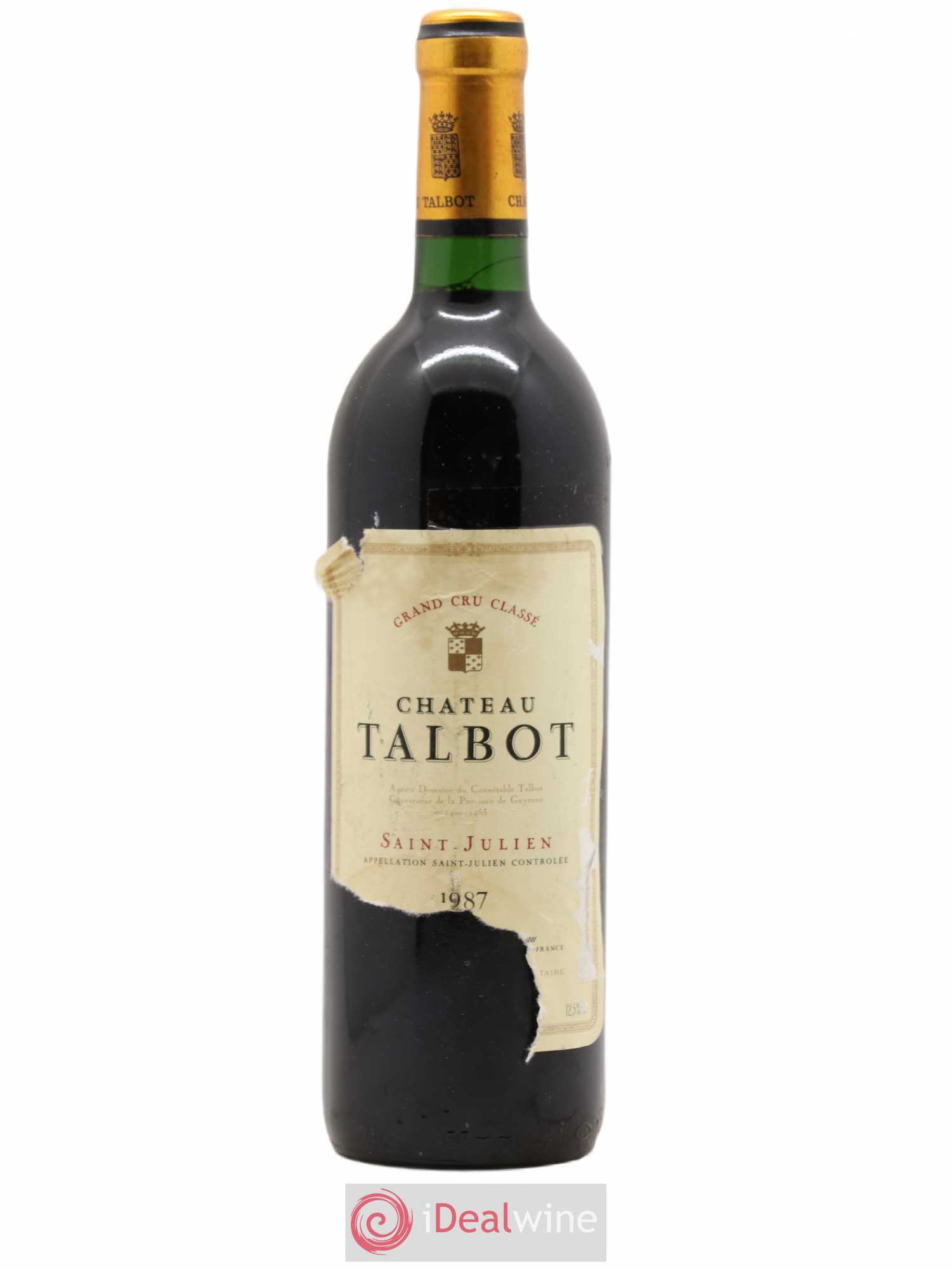 Château Talbot 4ème Grand Cru Classé 1987 - Lot de 1 bouteille - 0