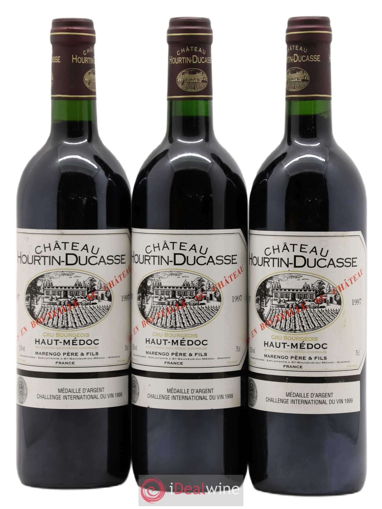 Château Hourtin Ducasse Cru Bourgeois 1997 - Lot de 3 bouteilles - 0