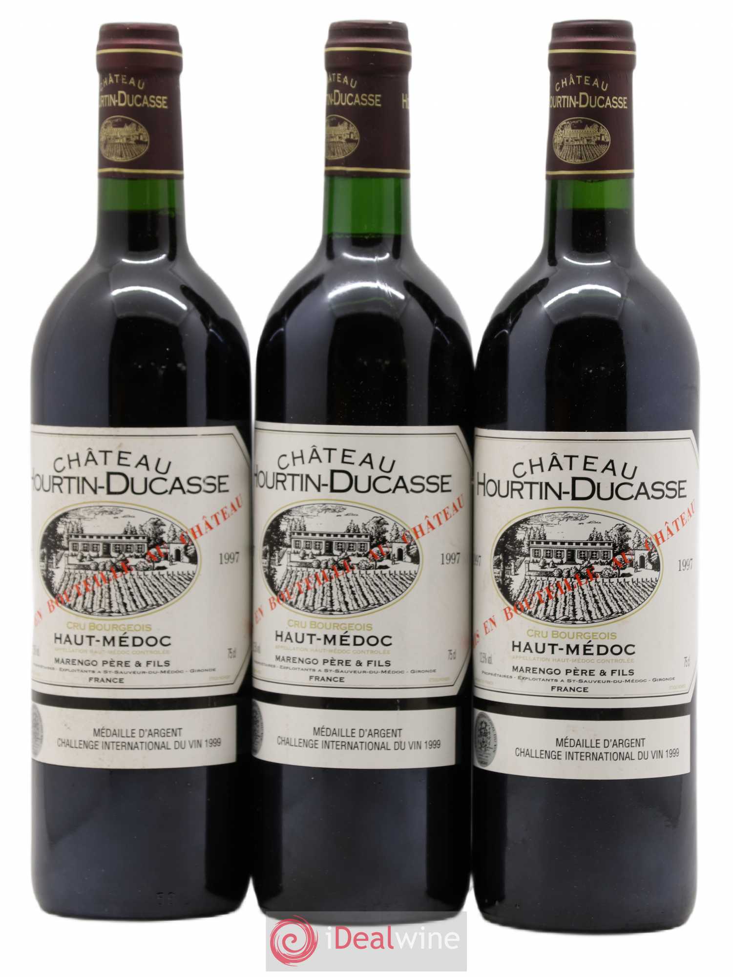 Château Hourtin Ducasse Cru Bourgeois 1997 - Lot de 3 bouteilles - 0