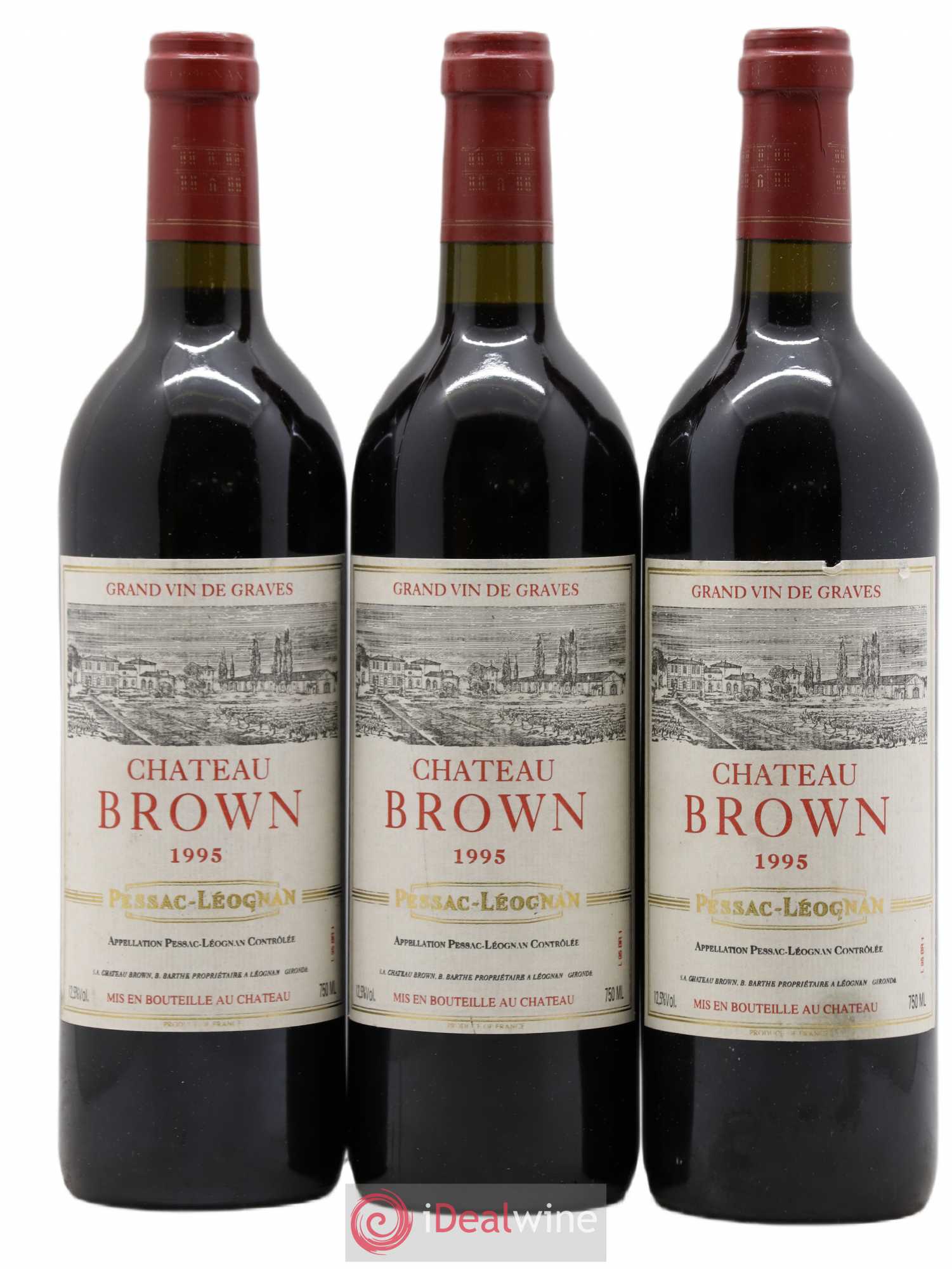 Château Brown 1995 - Lot de 3 bouteilles - 0