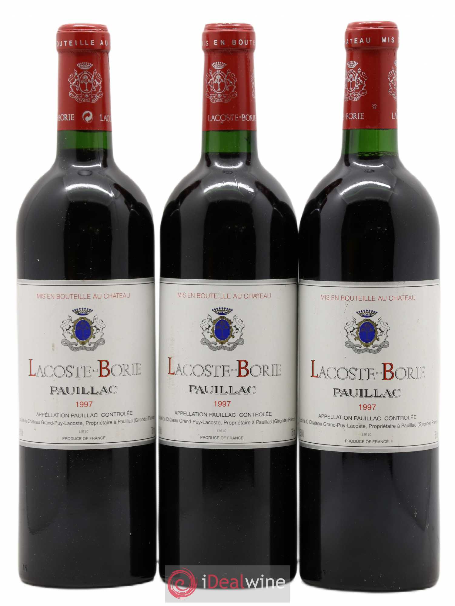 Lacoste Borie 1997 - Lot de 3 bouteilles - 0