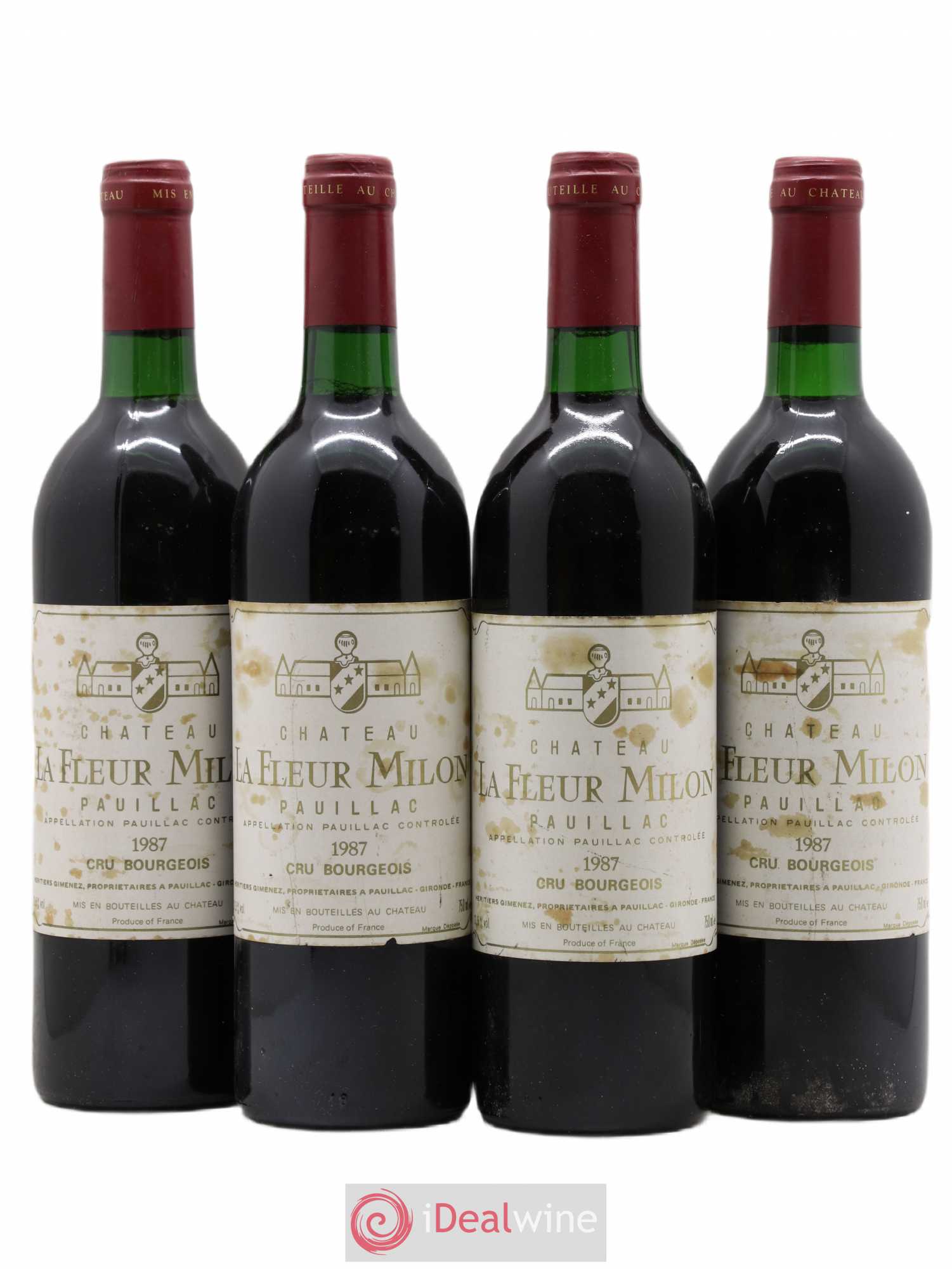 Château la Fleur Milon Cru Bourgeois (senza prezzo di riserva) 1987 - Lotto di 4 bottiglie - 0