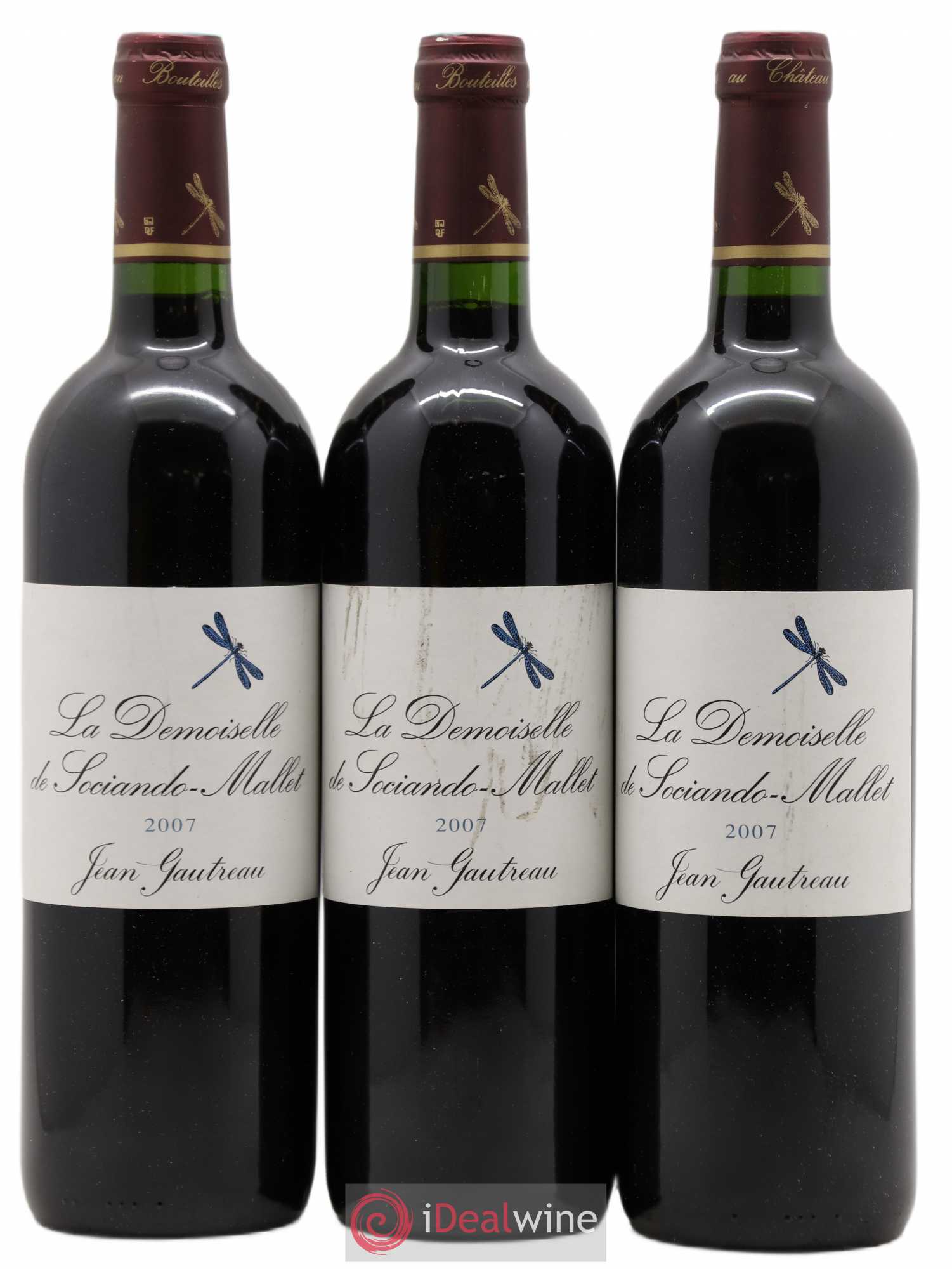 Demoiselle de Sociando Mallet Second Vin 2007 - Lot de 3 bouteilles - 0