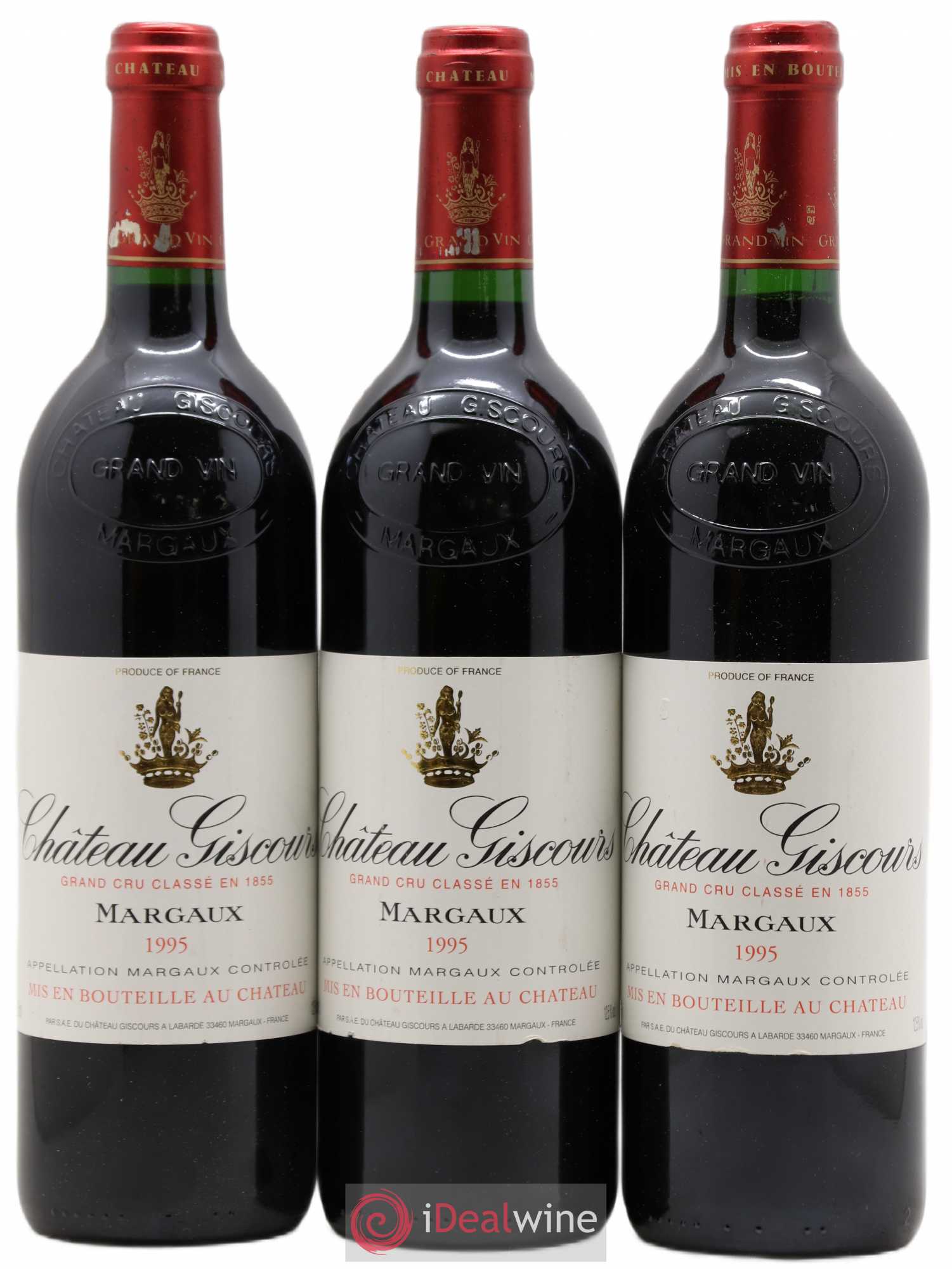 Château Giscours 3ème Grand Cru Classé 1995 - Lot de 3 bouteilles - 0