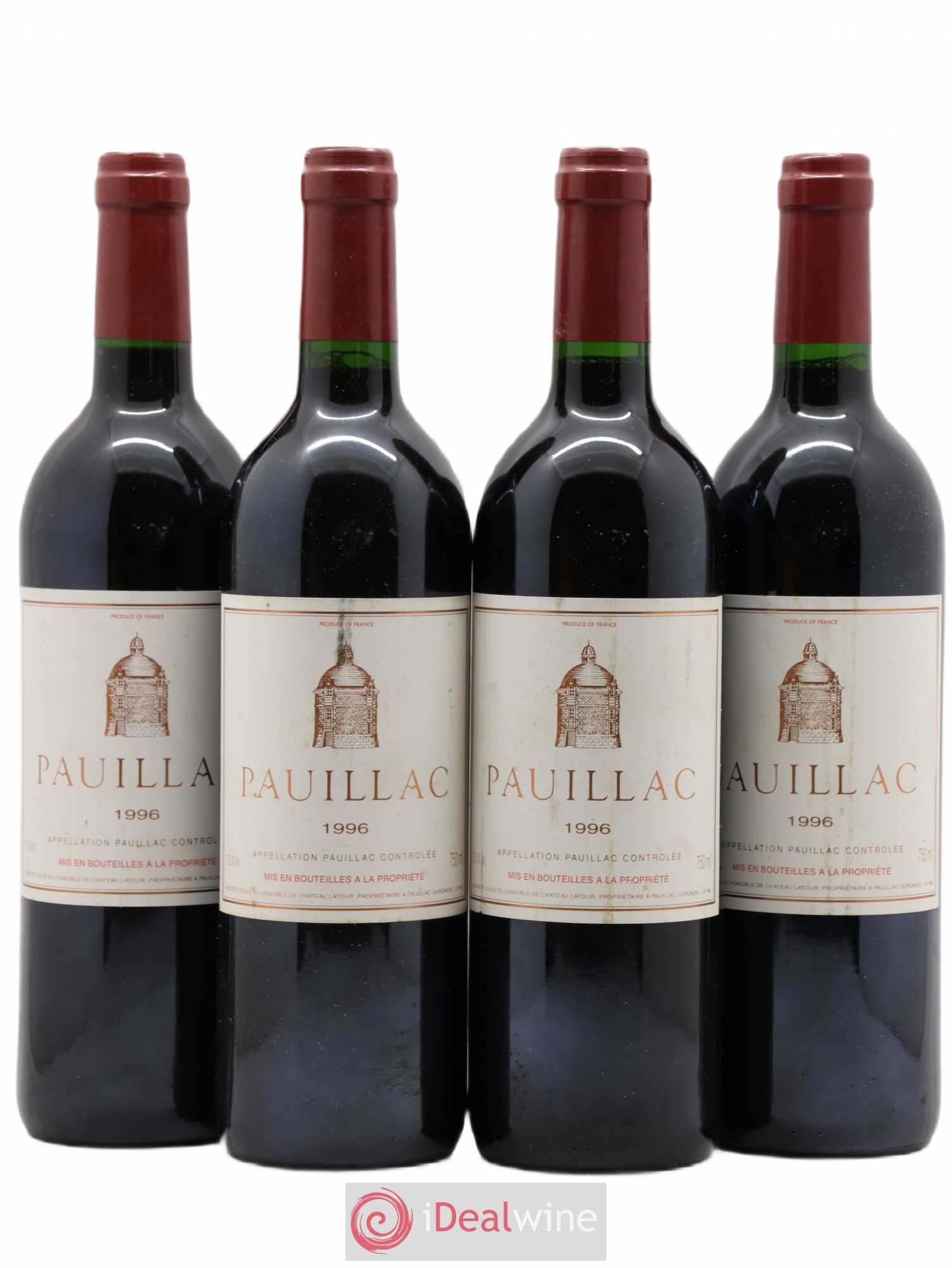 Pauillac de Château Latour 1996 - Lot de 4 bouteilles - 0