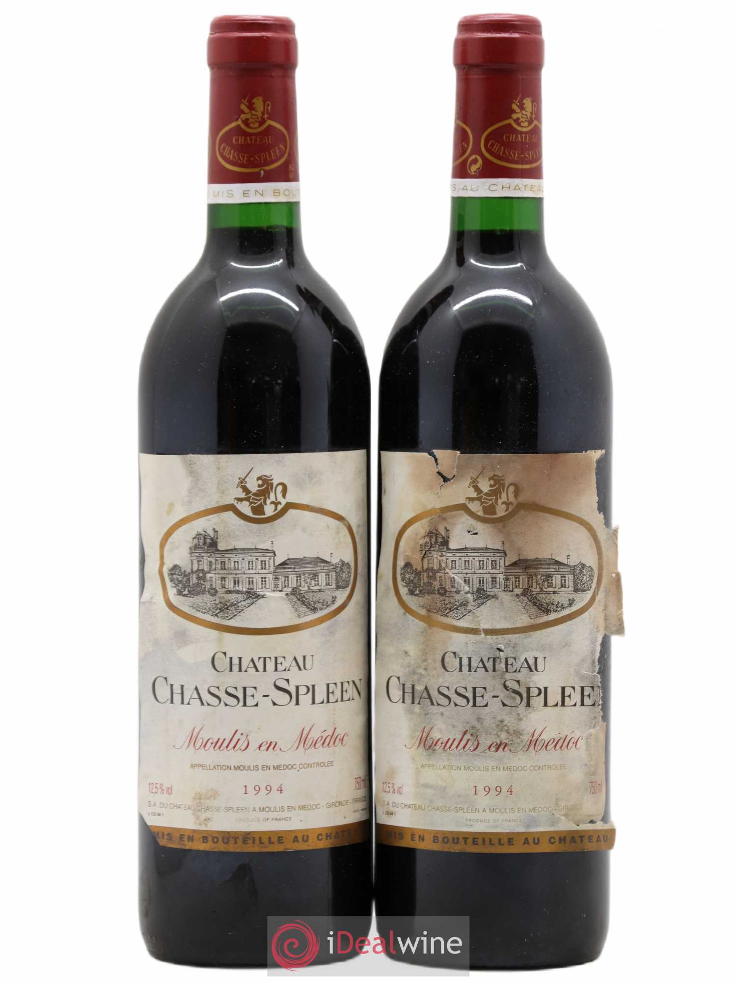 Château Chasse Spleen 1994 - Lot de 2 bouteilles - 0