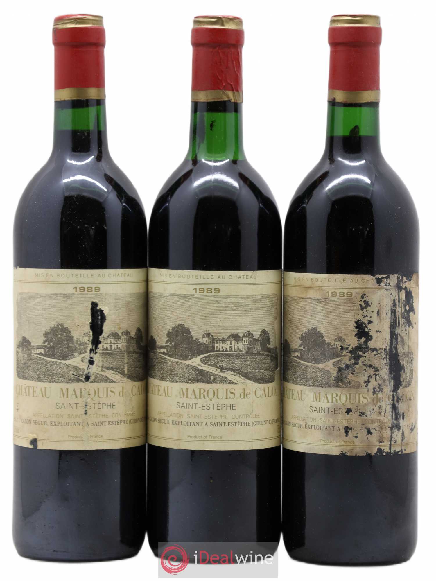 Marquis de Calon Second Vin 1989 - Lot de 3 bouteilles - 0