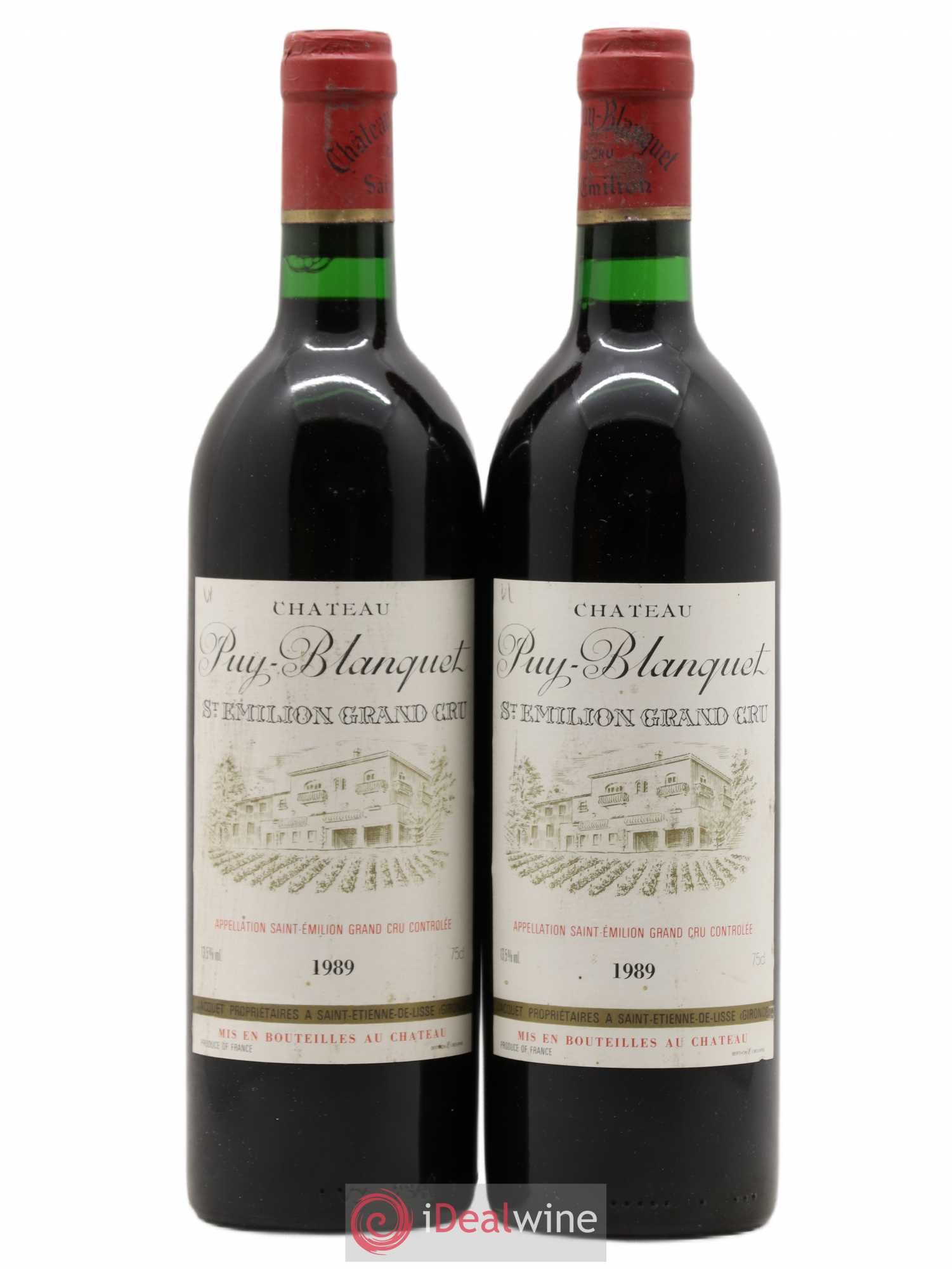 Château Puy Blanquet 1989 - Lot de 2 bouteilles - 0