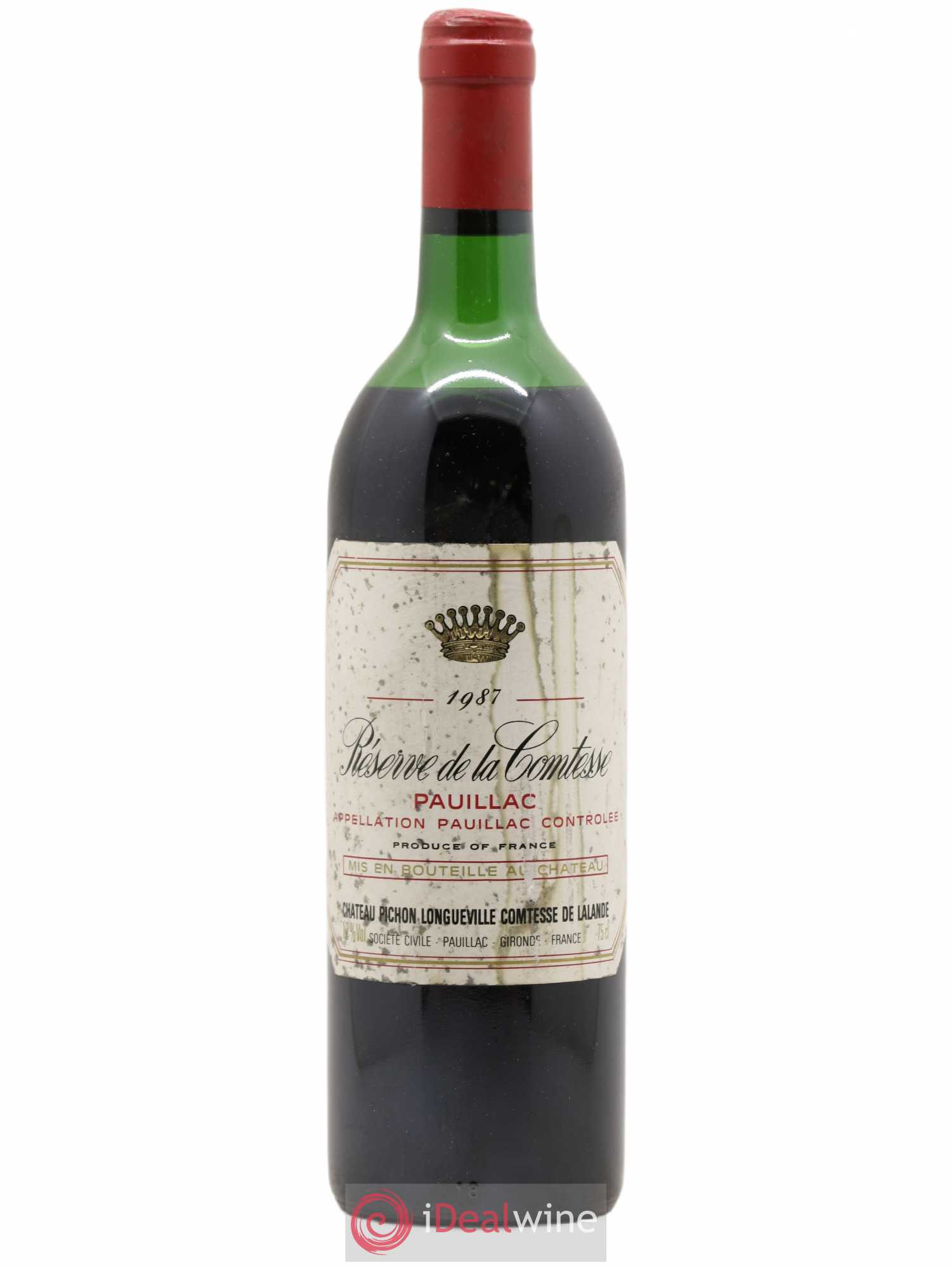 Réserve de la Comtesse Second Vin 1987 - Lot de 1 bouteille - 0