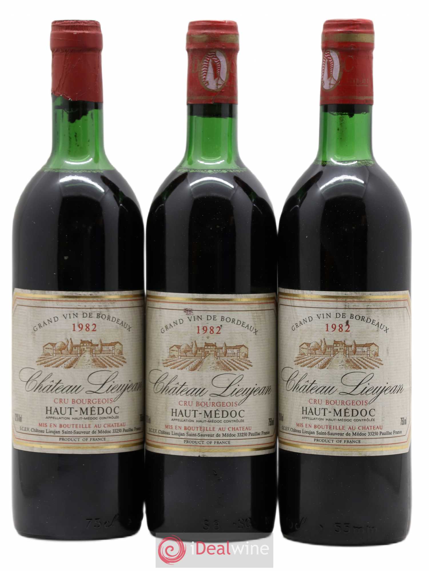 Château Lieujean (sans prix de réserve) 1982 - Lot de 3 bouteilles - 0