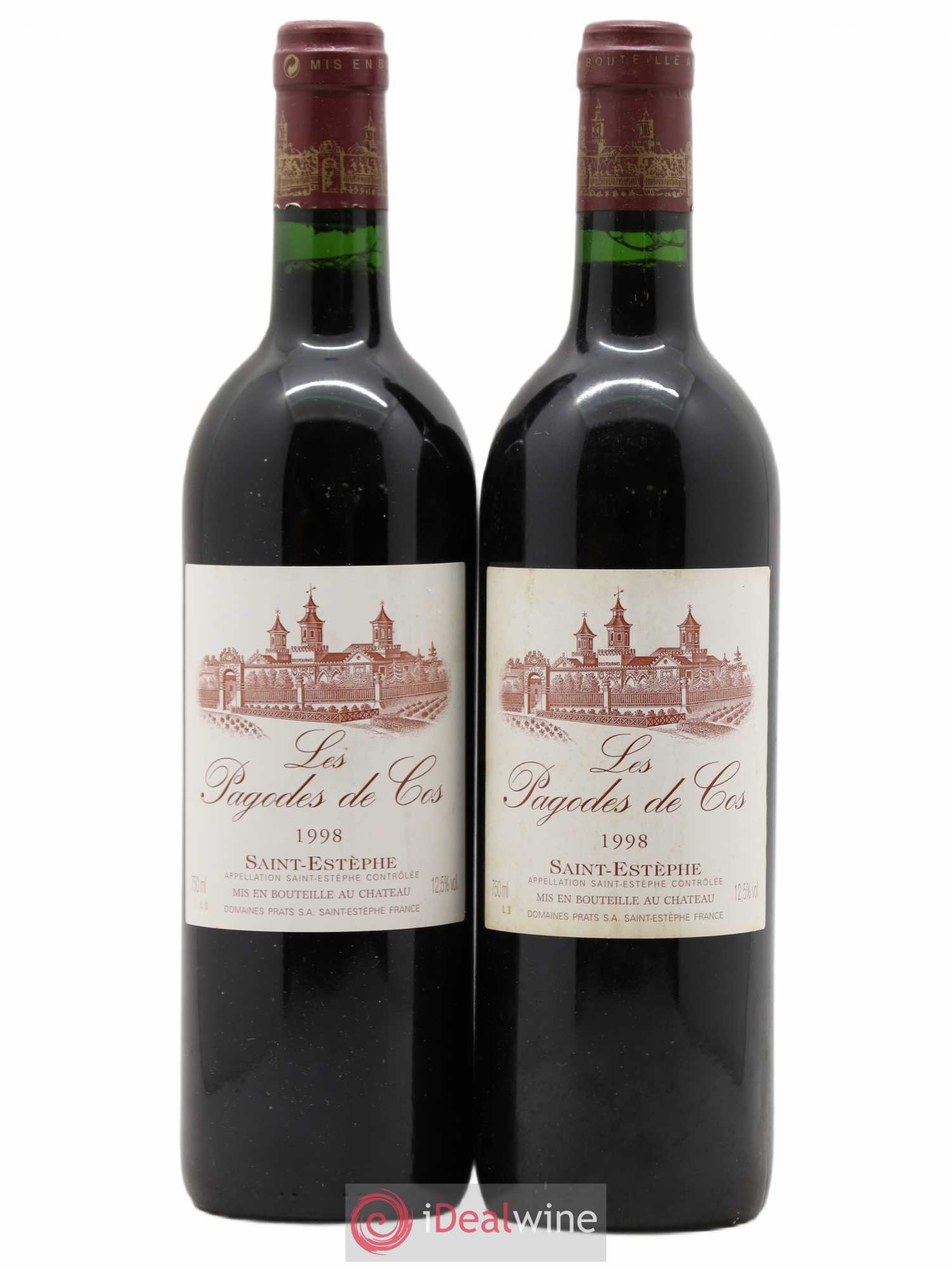 Les Pagodes de Cos Second Vin 1998 - Lot de 2 bouteilles - 0