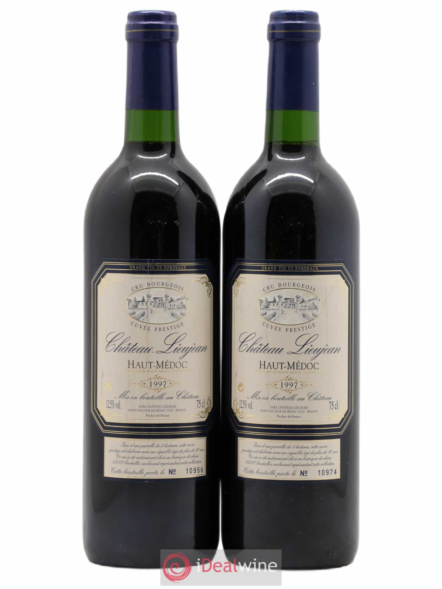 Château Lieujean cuvée Prestige (sans prix de réserve) 1997 - Posten von 2 Flaschen - 0