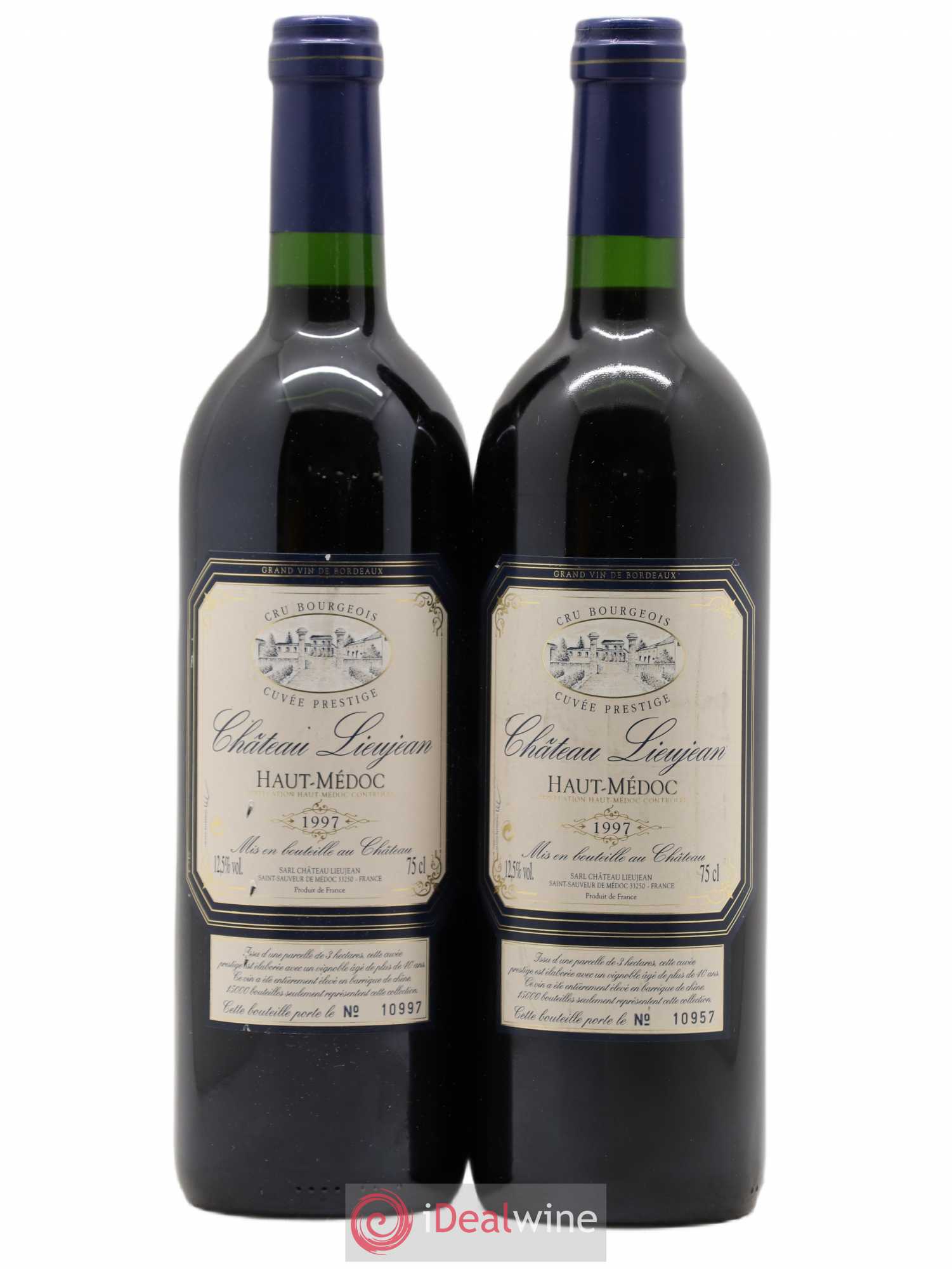 Château Lieujean cuvée Prestige 1997 - Lot de 2 bouteilles - 0