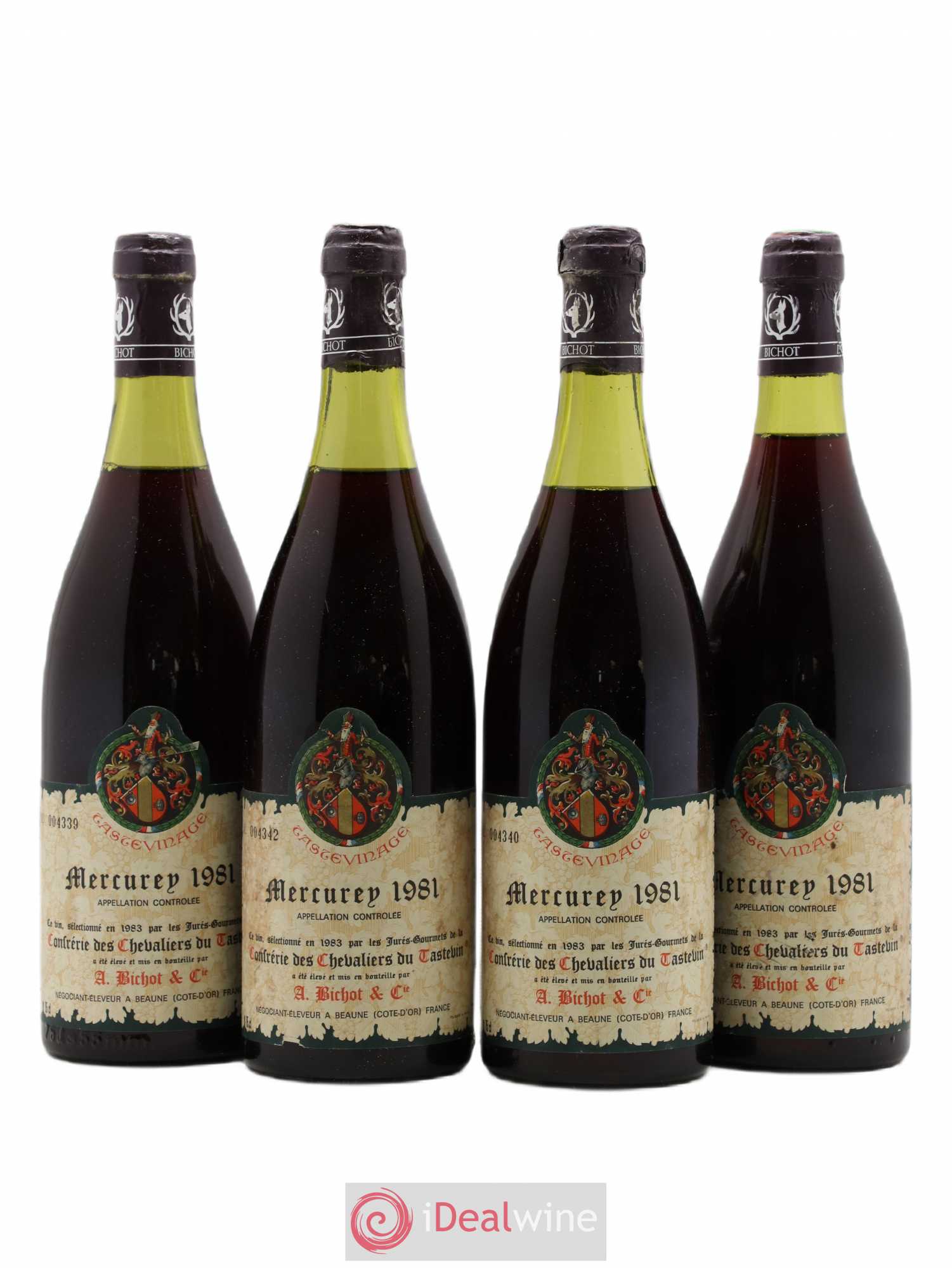 Mercurey Tastevinage Chevalier Du Tastevin Albert Bichot 1981 - Posten von 4 Flaschen - 0