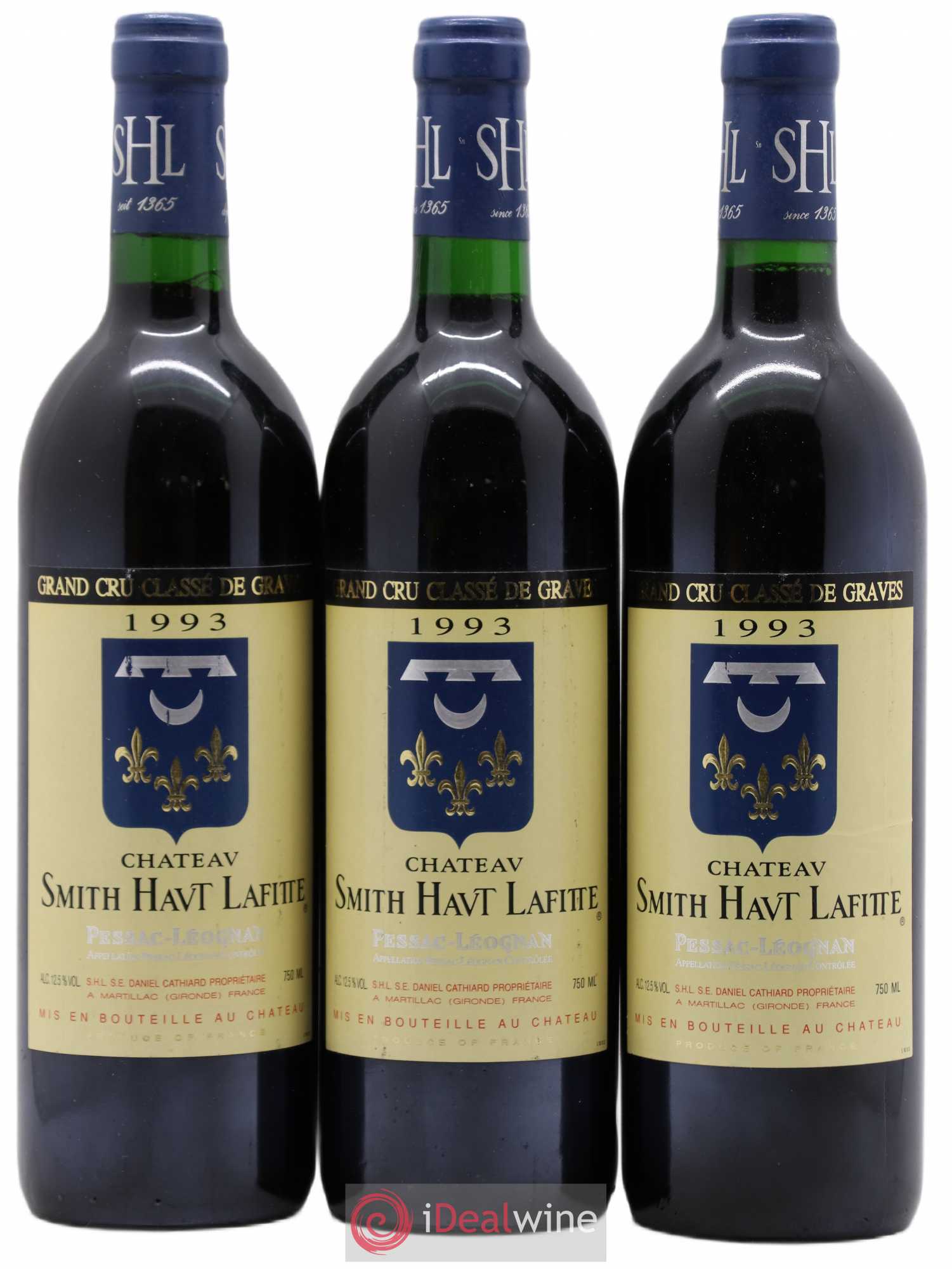 Château Smith Haut Lafitte Cru Classé de Graves 1993 - Lot de 3 bouteilles - 0