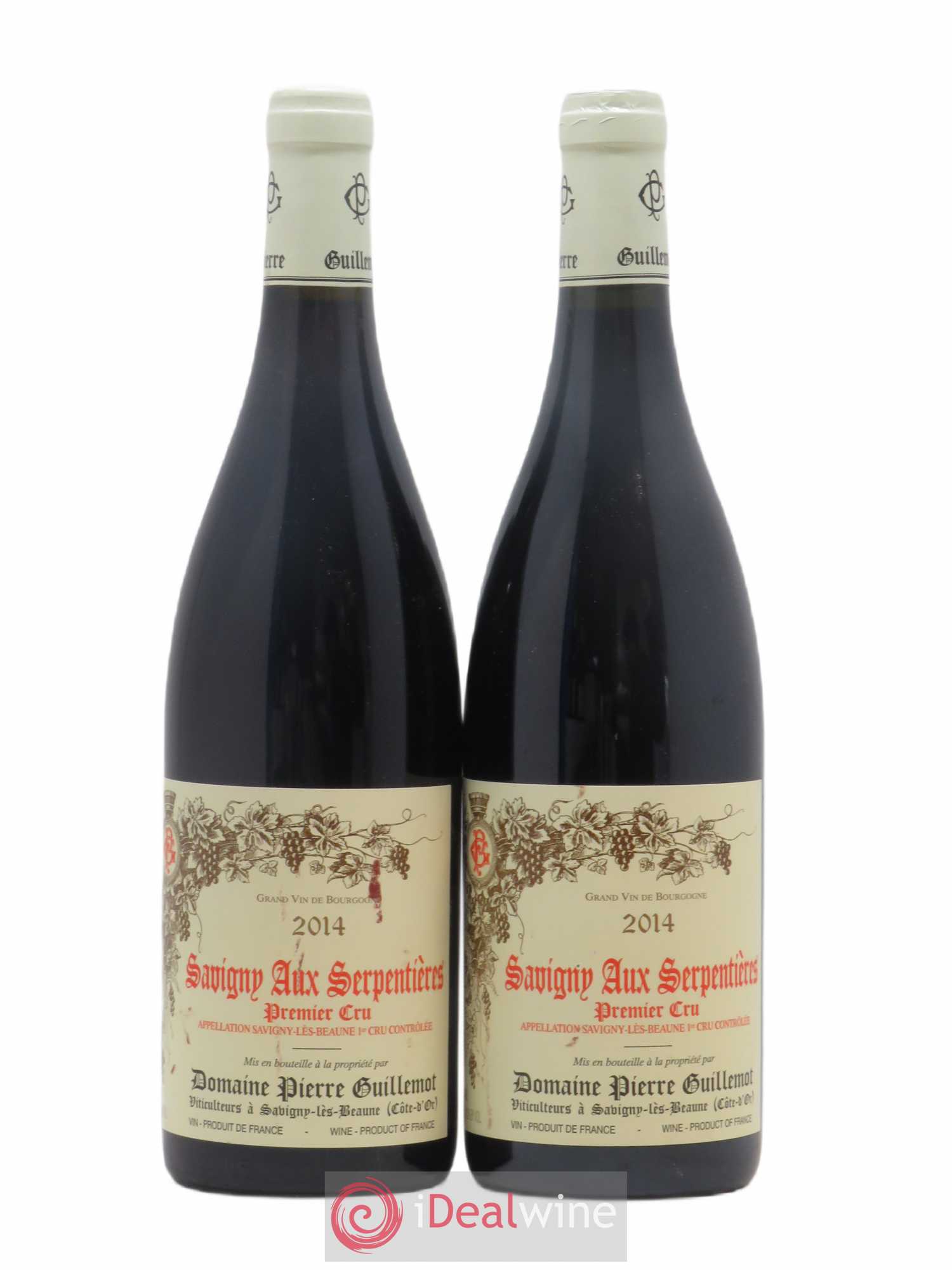 Savigny-lès-Beaune 1er Cru Aux Serpentieres P Guillemot 2014 - Posten von 2 Flaschen - 0