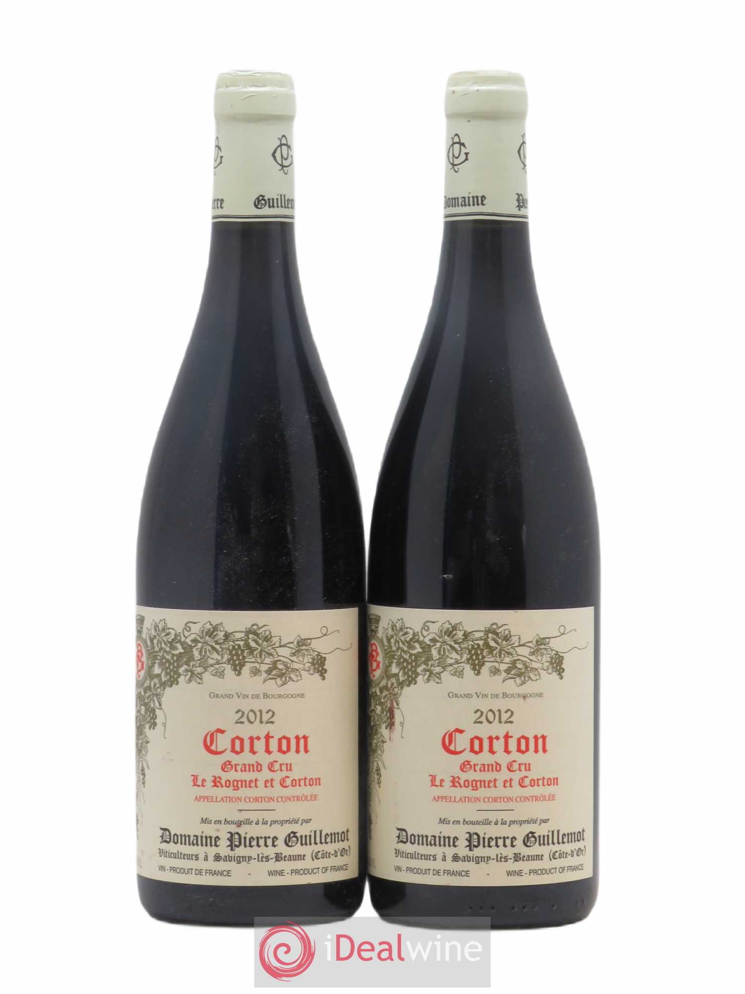 Corton Grand Cru P Guillemot Le Rognet et Corton 2012 - Lot de 2 bouteilles - 0
