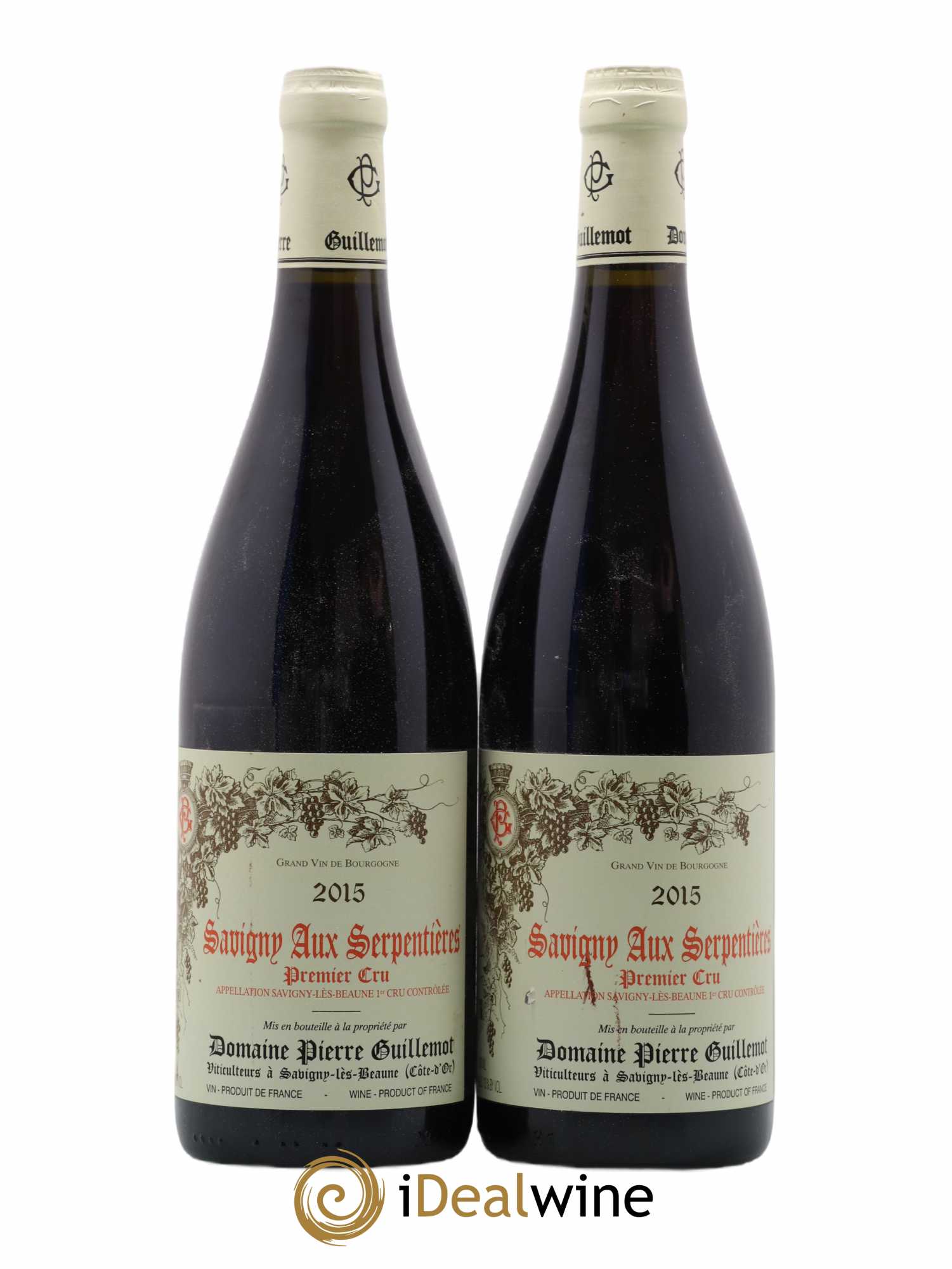 Savigny-lès-Beaune 1er Cru Aux Serpentières Pierre Guillemot 2015 - Lot de 2 bouteilles - 0