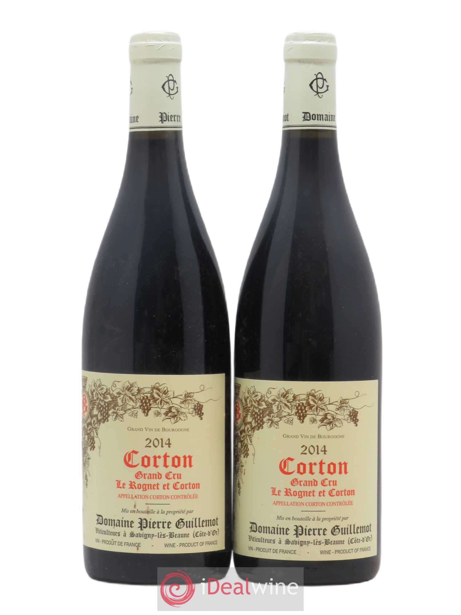 Corton Grand Cru P Guillemot Le Rognet et Corton 2014 - Lot de 2 bouteilles - 0