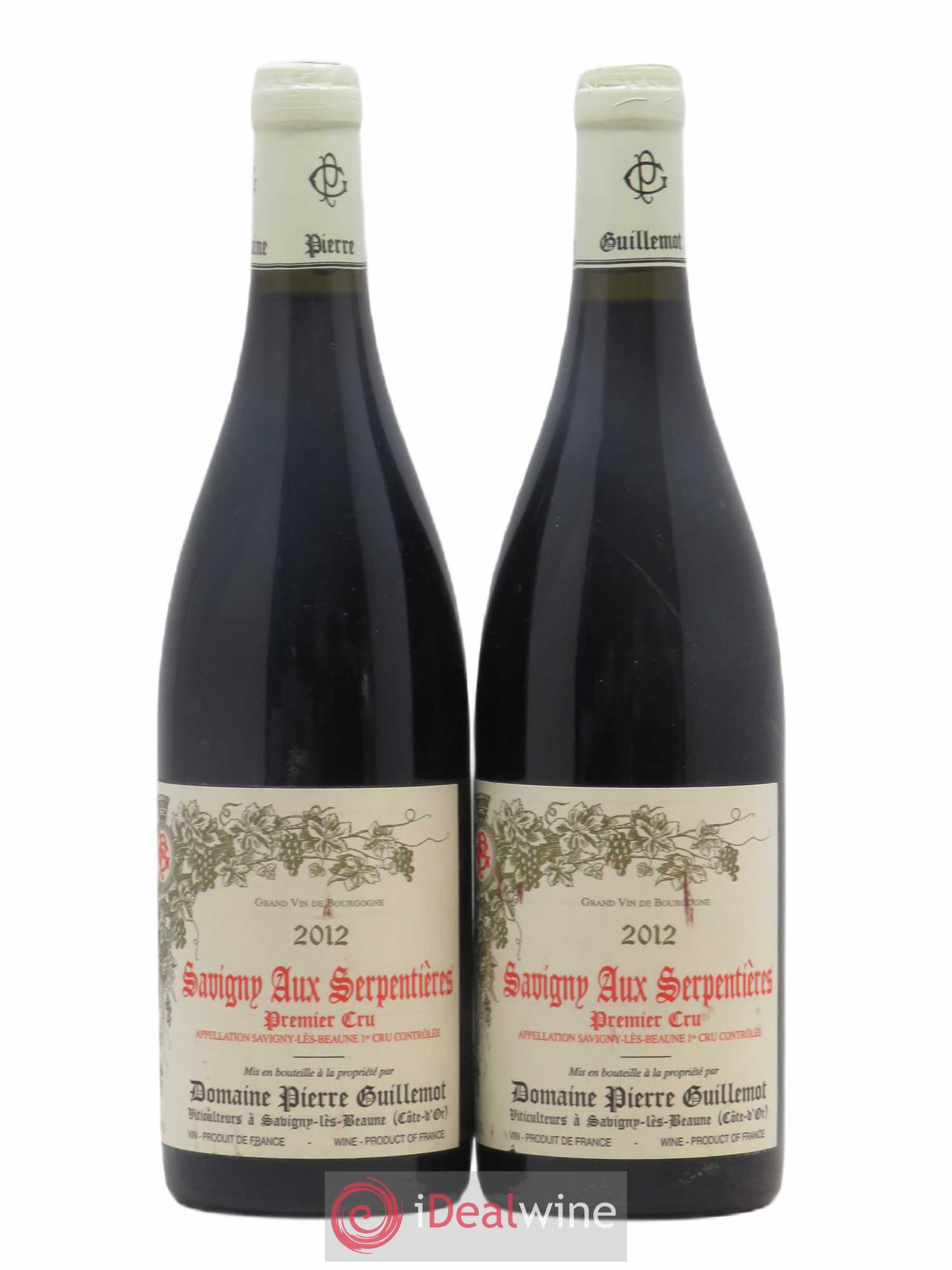 Savigny-lès-Beaune 1er Cru Aux Serpentieres P Guillemot 2012 - Posten von 2 Flaschen - 0