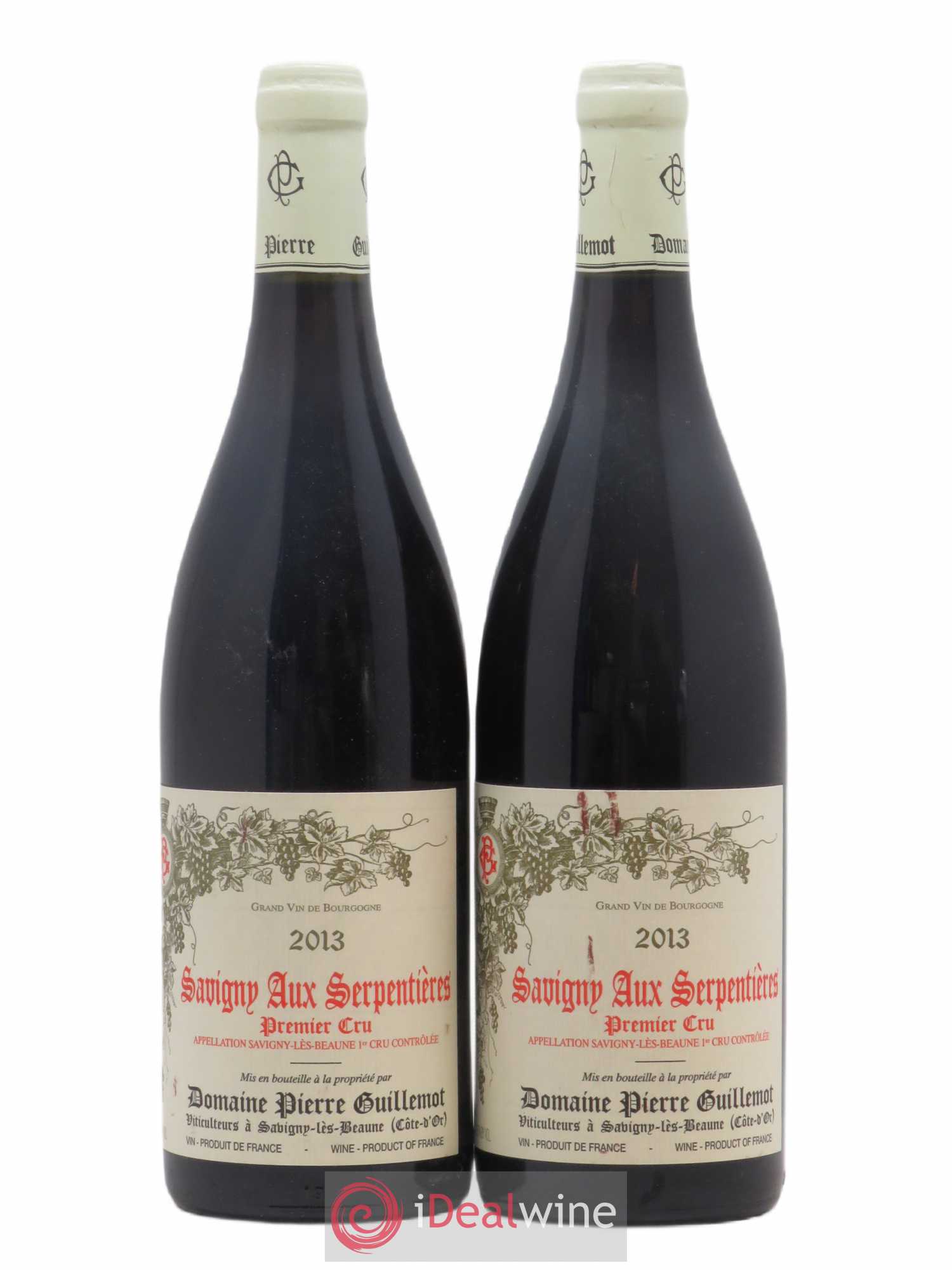 Savigny-lès-Beaune 1er Cru Aux Serpentieres P Guillemot 2013 - Posten von 2 Flaschen - 0