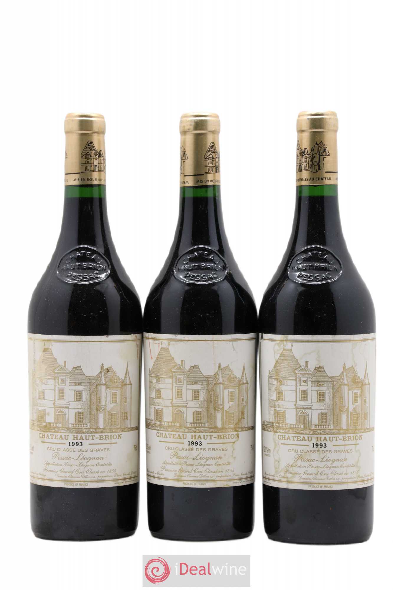 Château Haut Brion 1er Grand Cru Classé 1993 - Lot de 3 bouteilles - 0