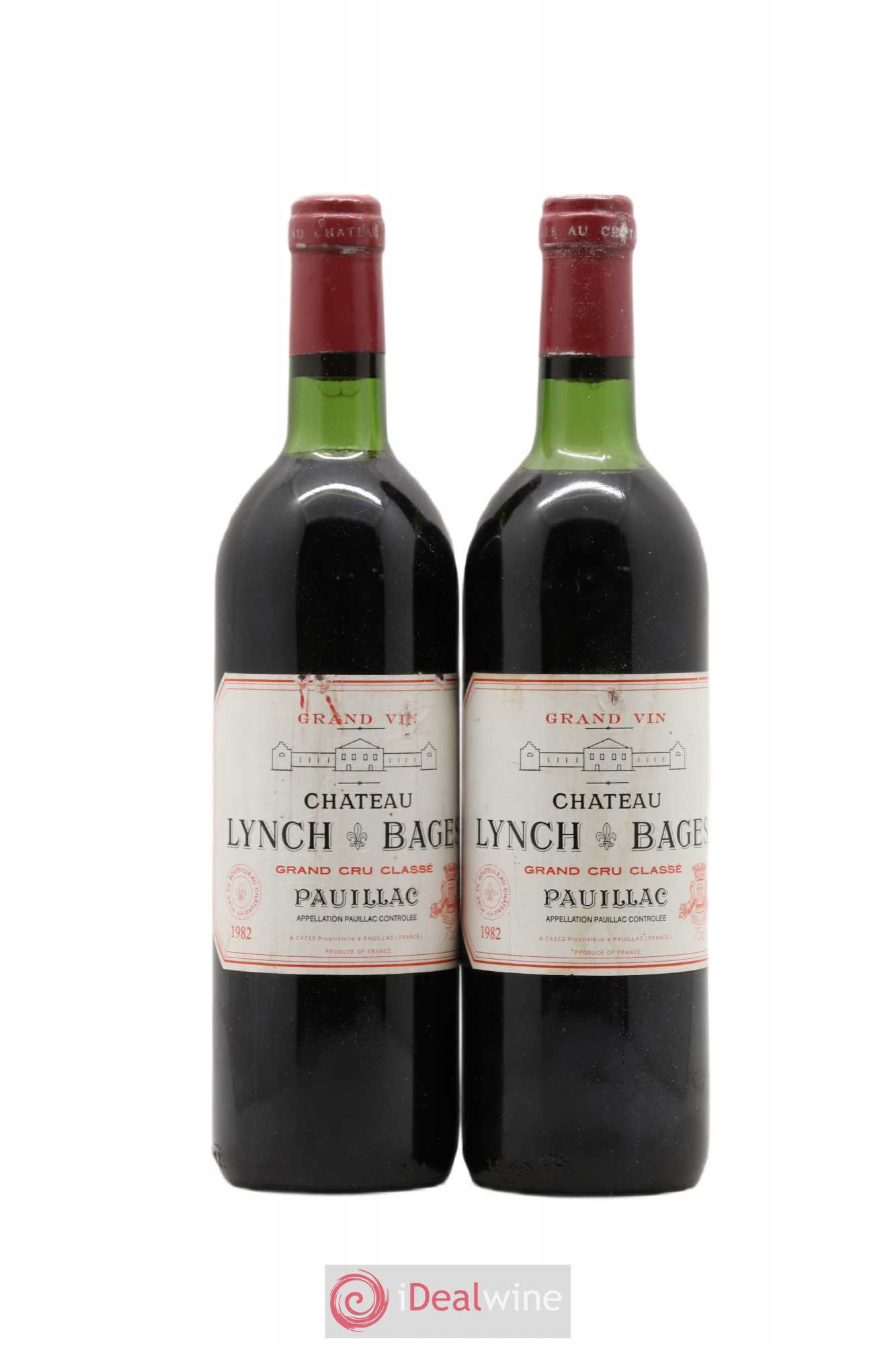 Château Lynch Bages 5ème Grand Cru Classé 1982 - Lot de 2 bouteilles - 0