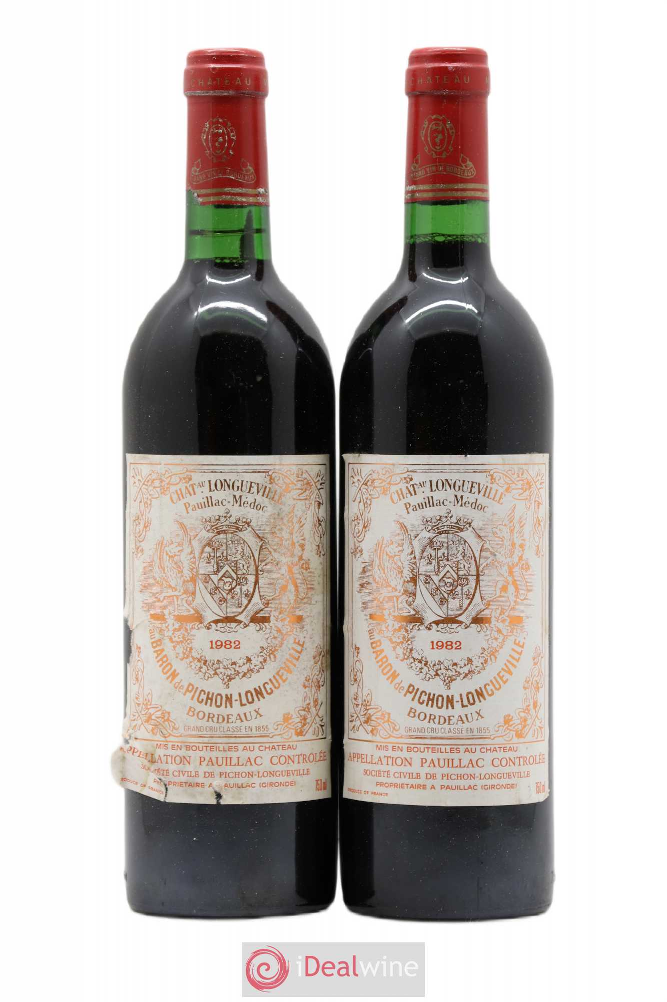 Pichon Longueville Baron 2ème Grand Cru Classé 1982 - Lot de 2 bouteilles - 0