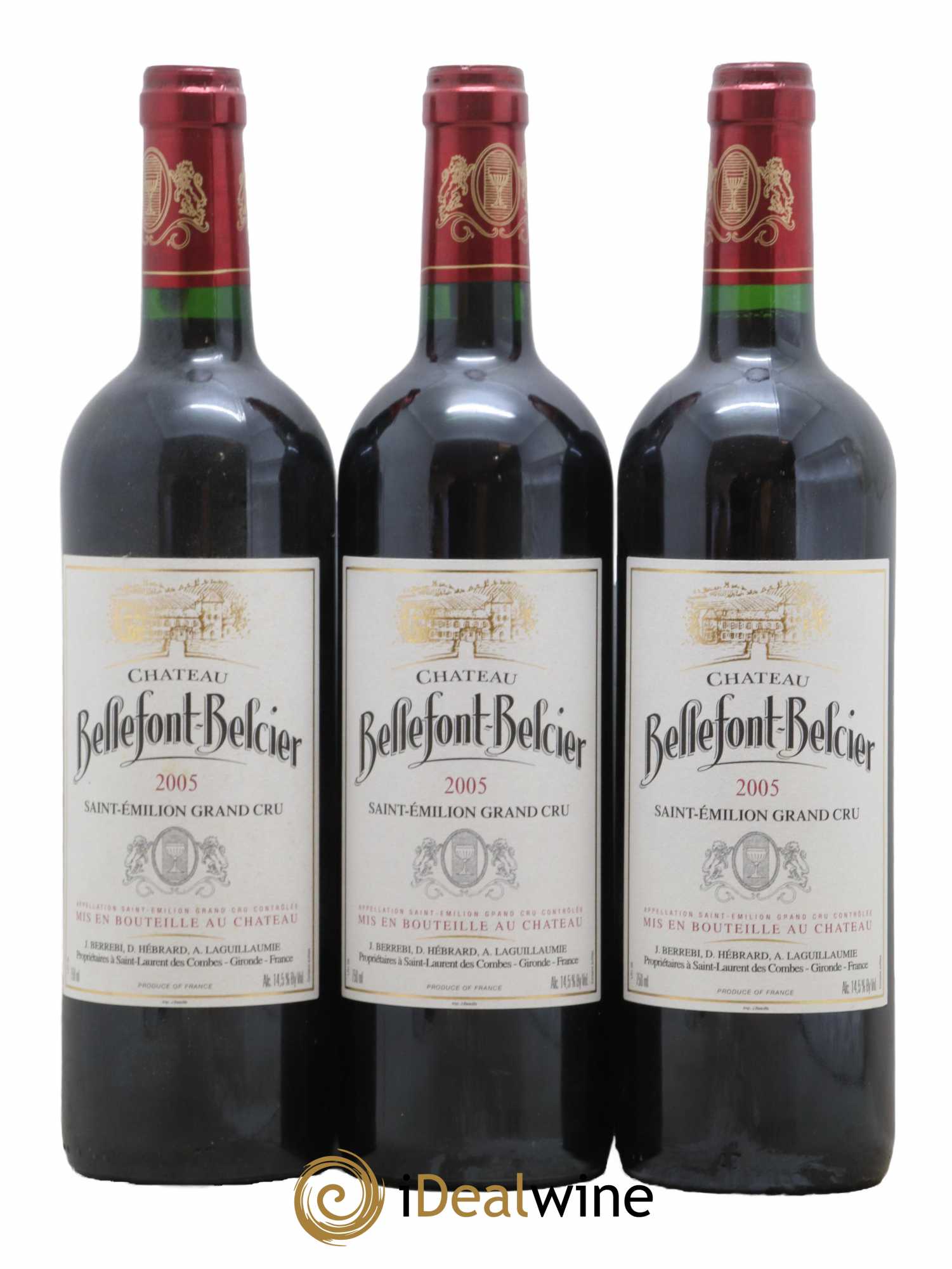 Château Bellefont-Belcier Grand Cru Classé 2005 - Lot de 3 bouteilles - 0