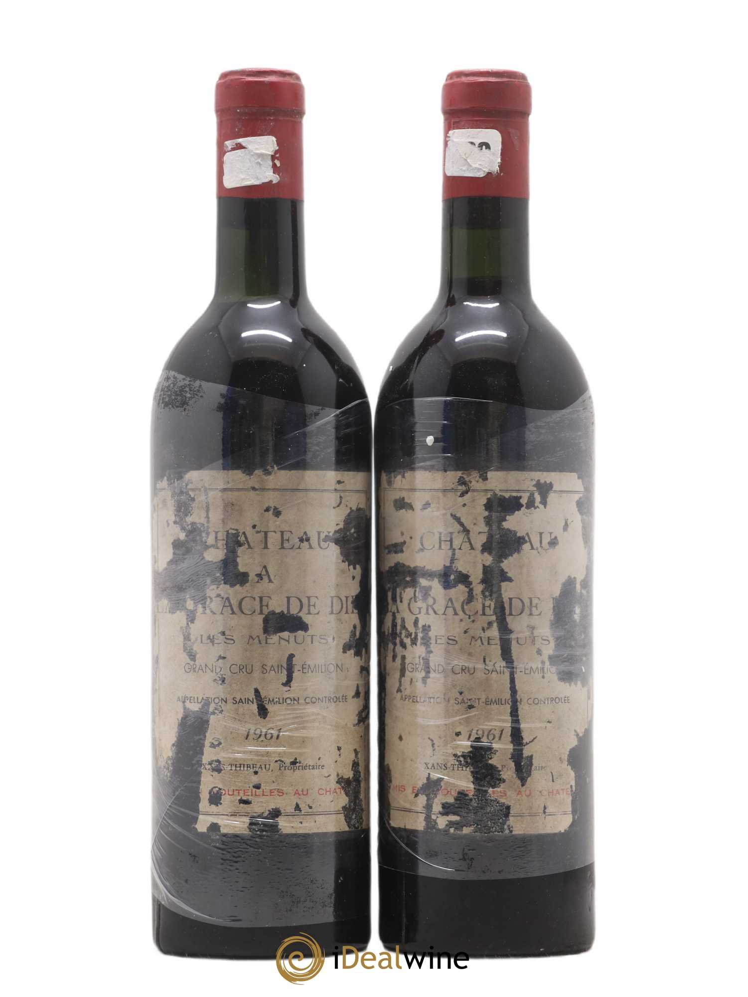 Château la Grâce Dieu les Menuts 1961 - Lot de 2 bouteilles - 0