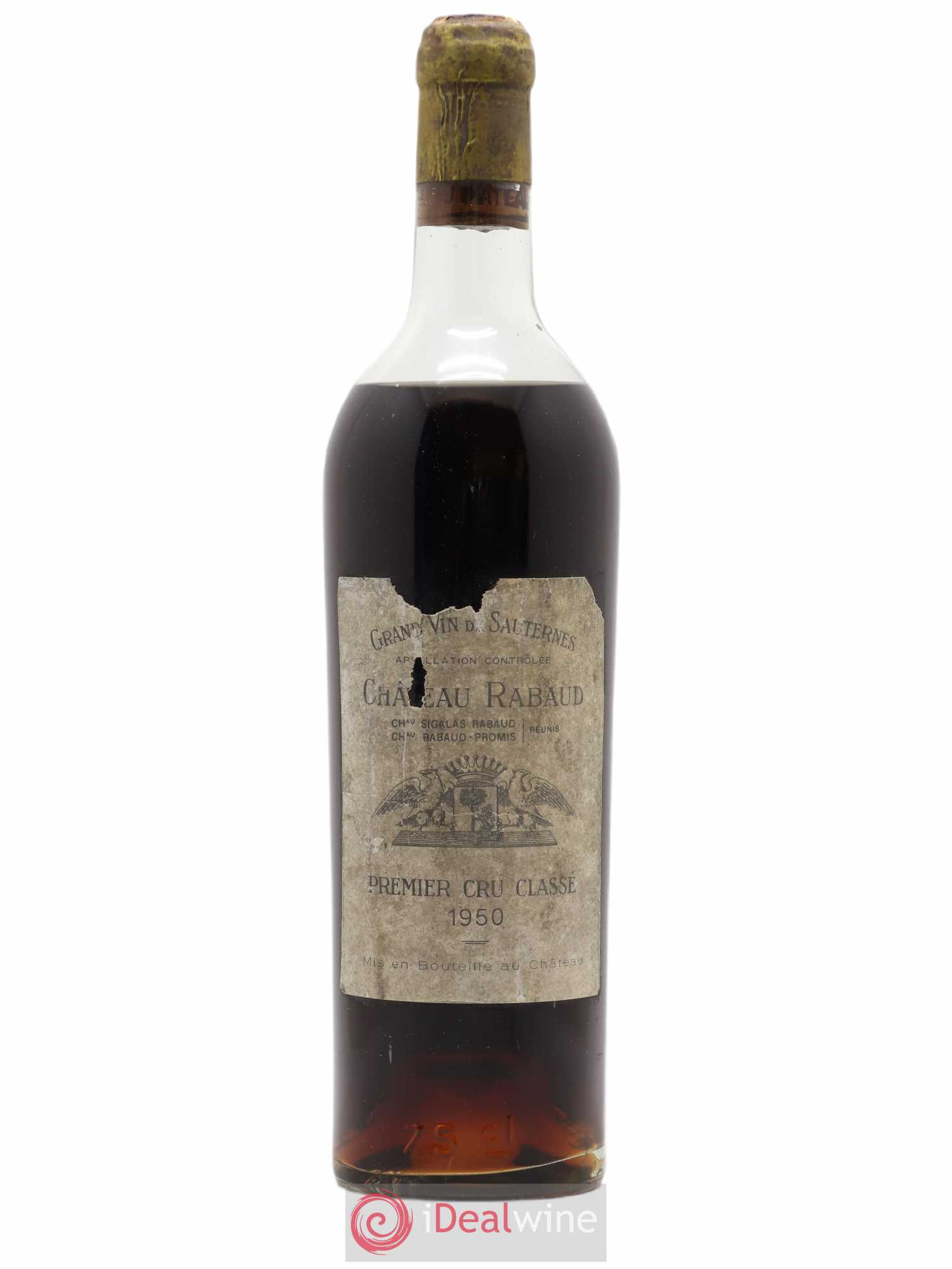Sauternes Château Rabaud 1950 - Lot de 1 bouteille - 0