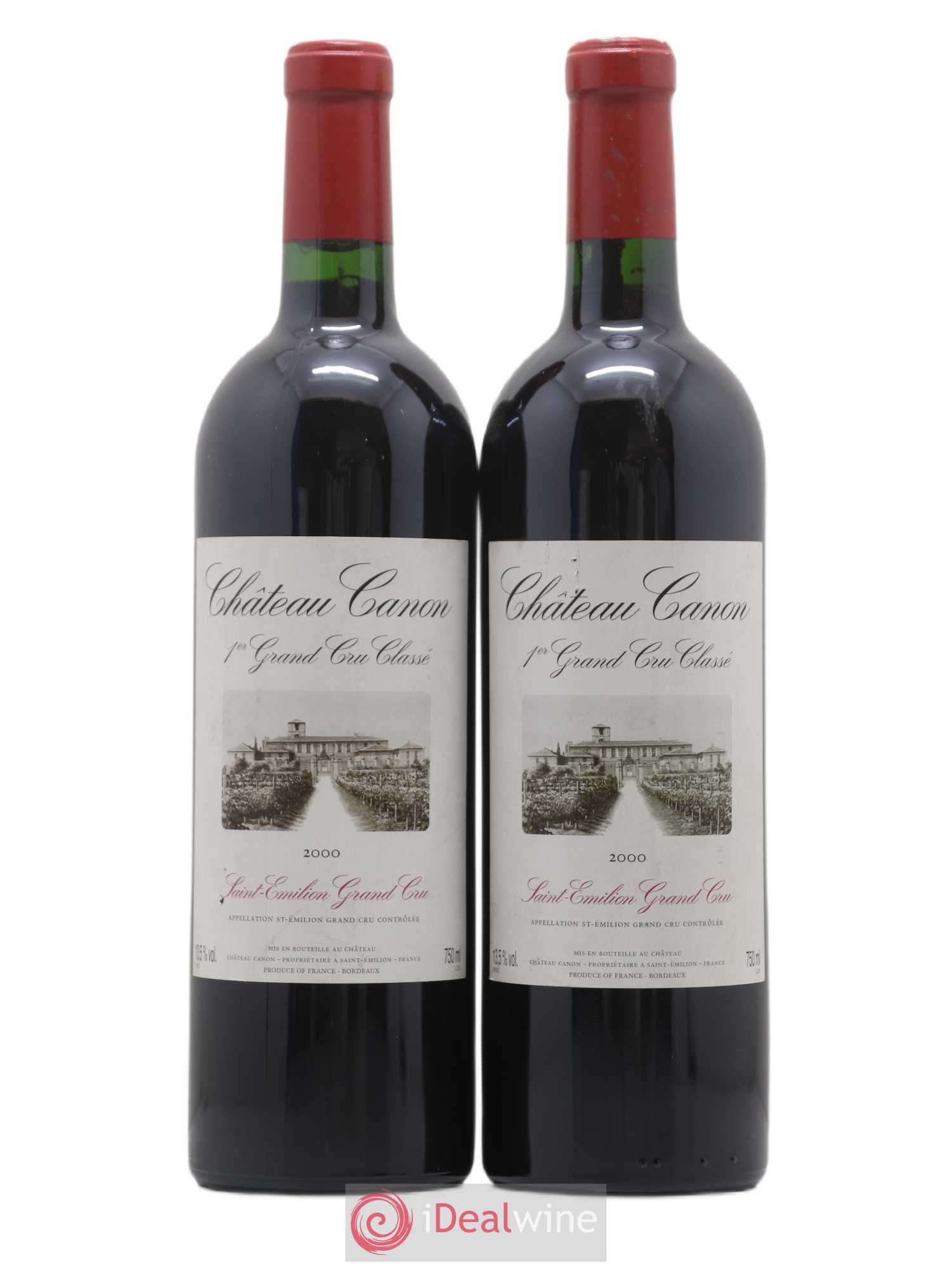 Château Canon 1er Grand Cru Classé B 2000 - Lot de 2 bouteilles - 0