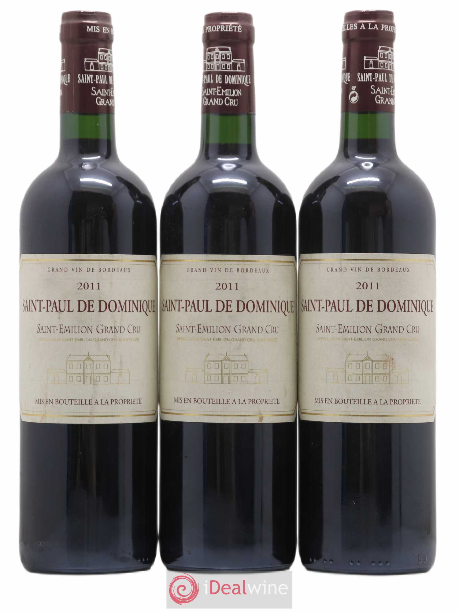 Saint-Paul de Dominique (sans prix de réserve) 2011 - Lot de 3 bouteilles - 0