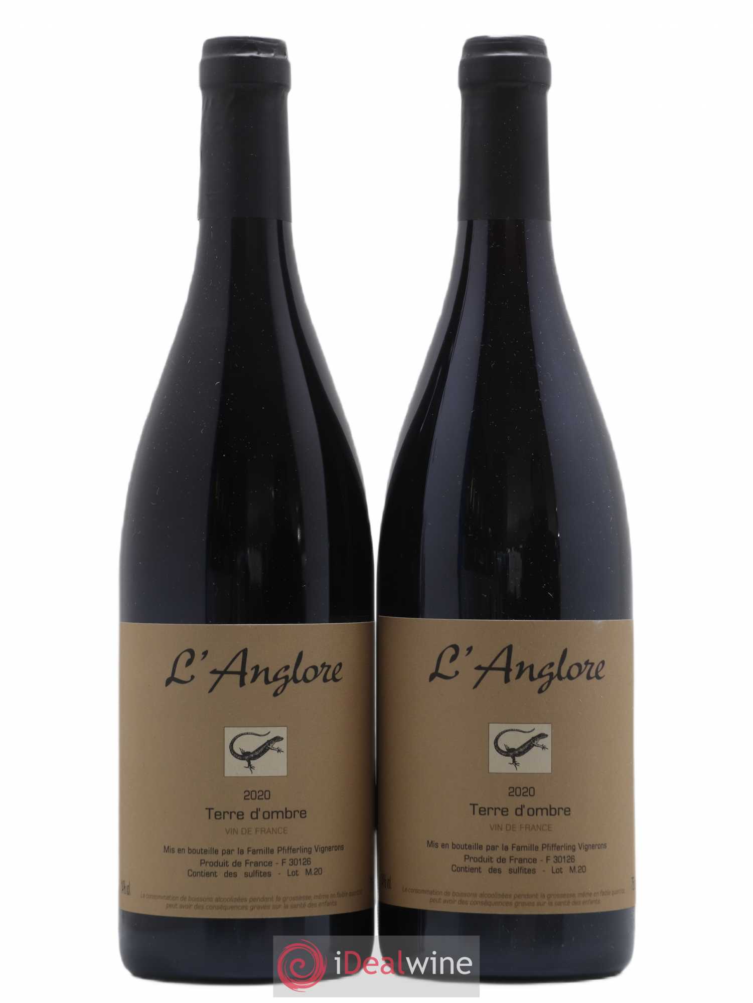 Vin de France Terre d'Ombre L'Anglore 2020 - Lot de 2 bouteilles - 0