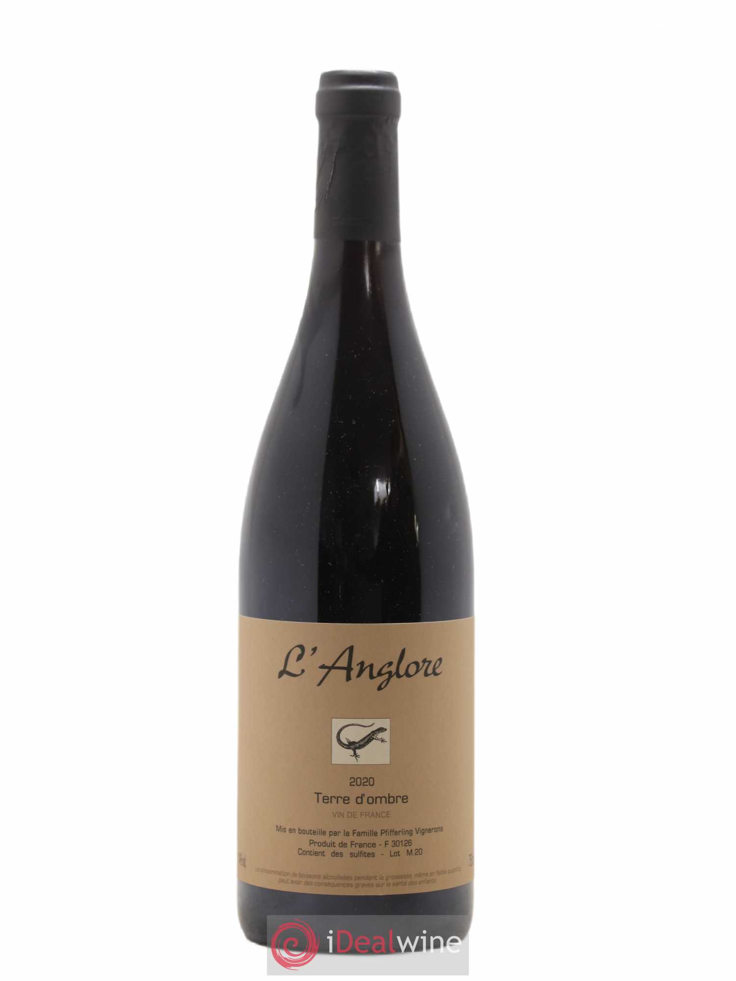 Vin de France Terre d'Ombre L'Anglore 2020 - Lot de 1 bouteille - 0