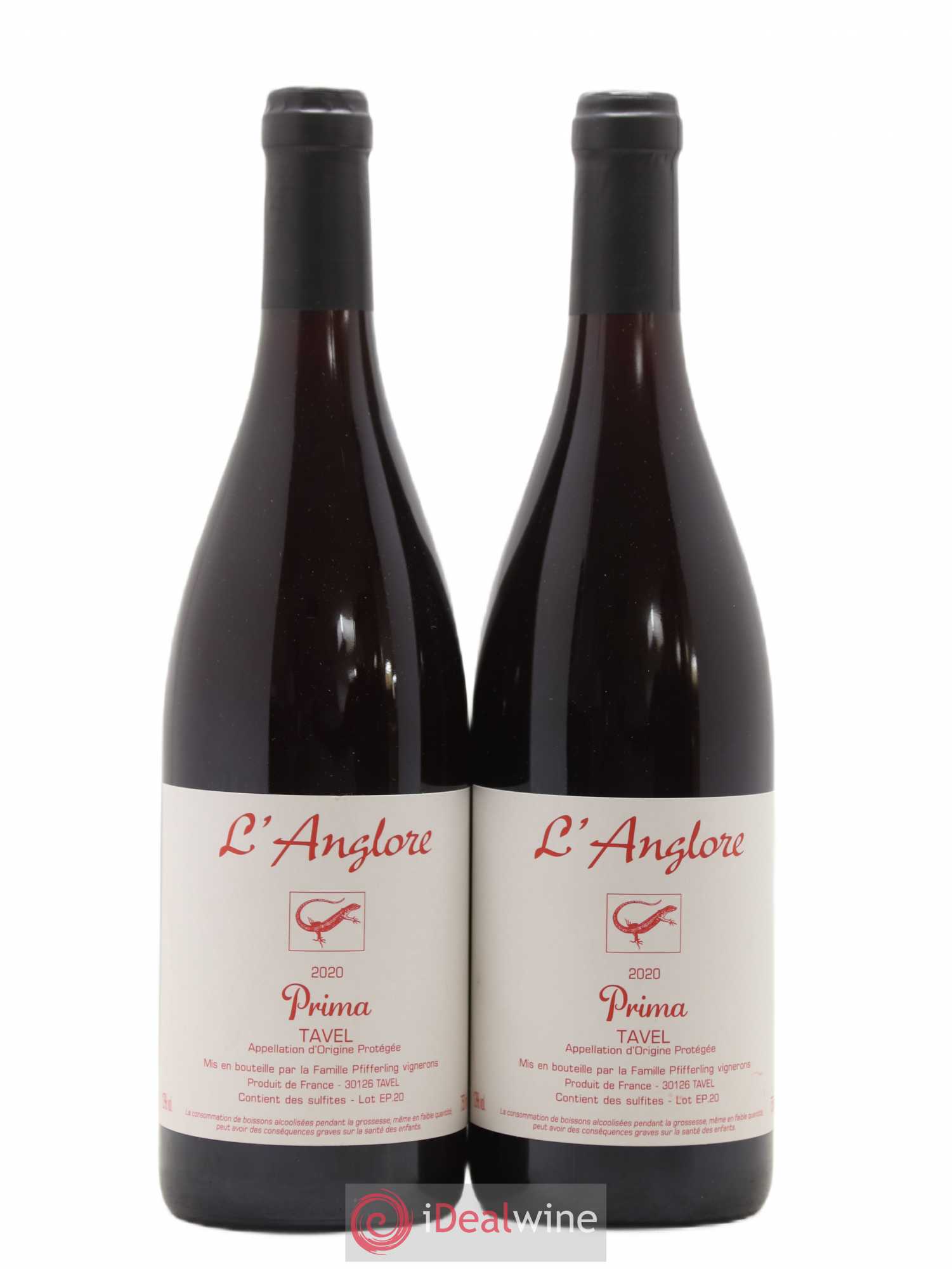 Tavel Prima L'Anglore 2020 - Lot de 2 bouteilles - 0