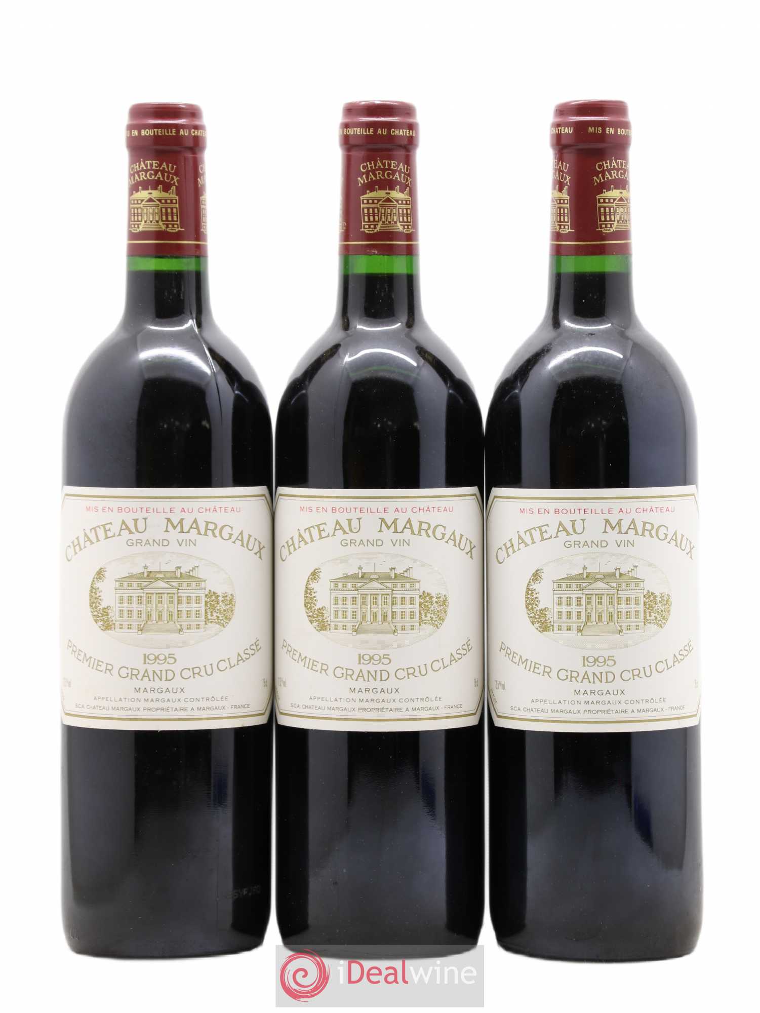 Château Margaux 1er Grand Cru Classé 1995 - Lot de 3 bouteilles - 0