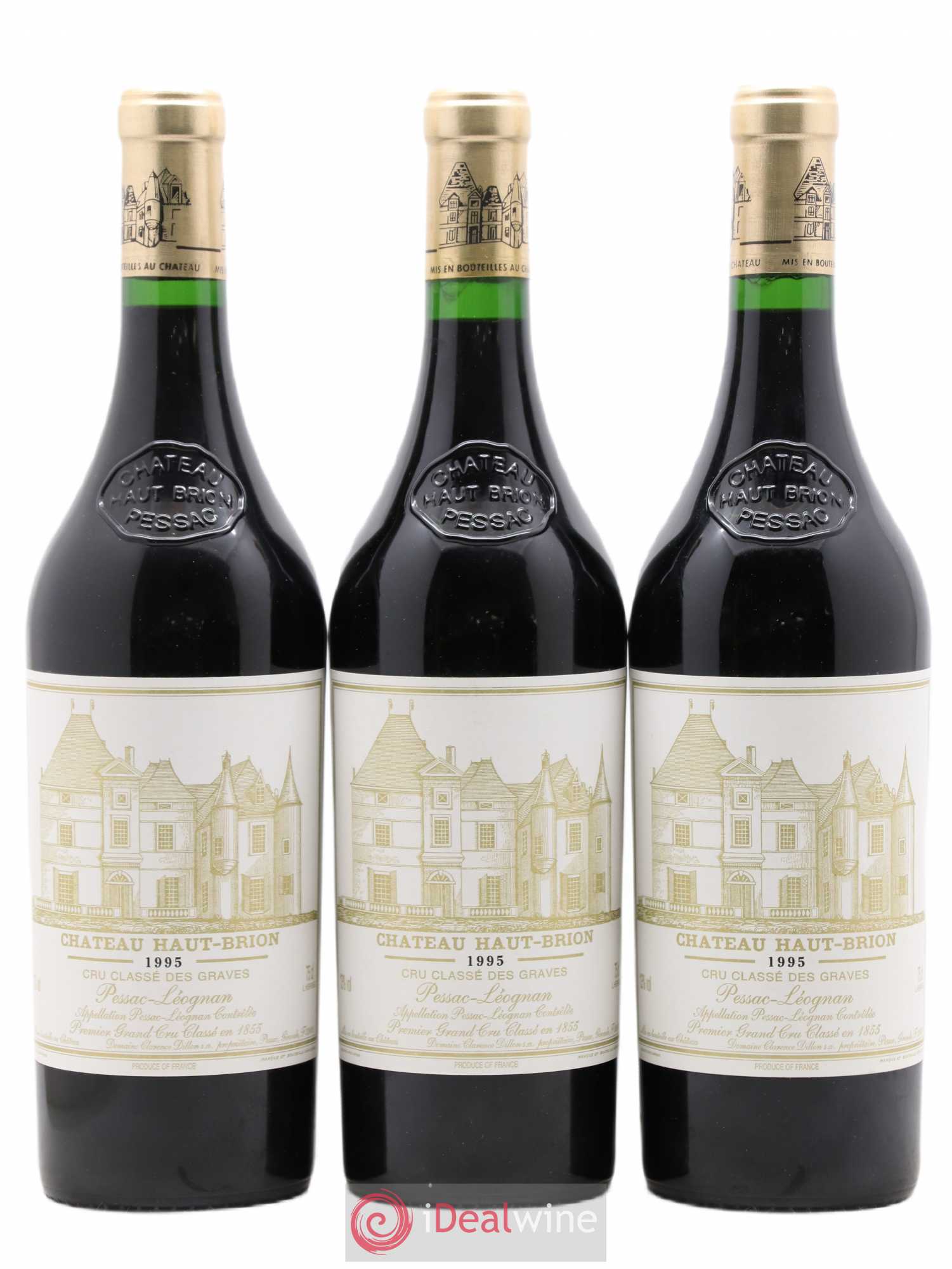 Château Haut Brion 1er Grand Cru Classé 1995 - Lot de 3 bouteilles - 0