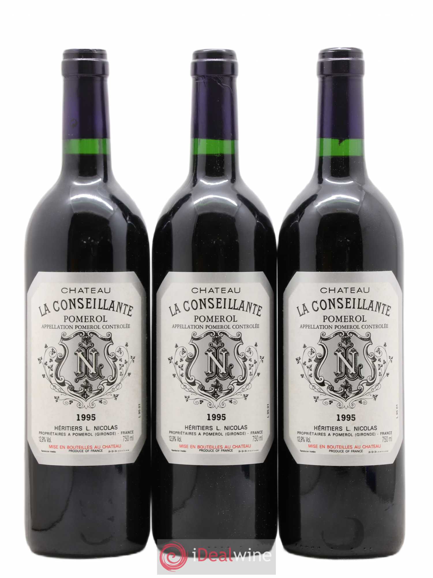 Château la Conseillante 1995 - Lot de 3 bouteilles - 0
