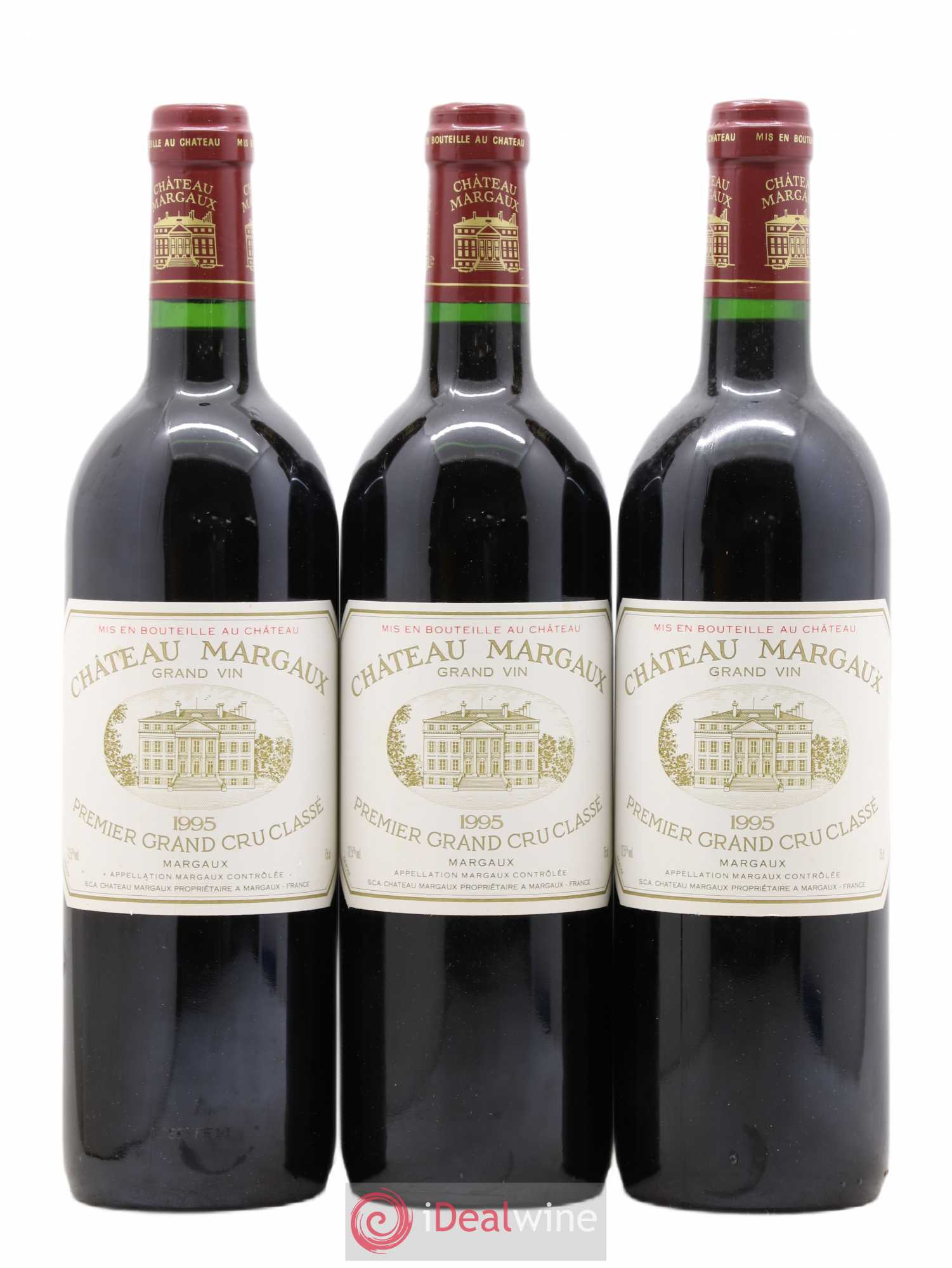 Château Margaux 1er Grand Cru Classé 1995 - Lot de 3 bouteilles - 0