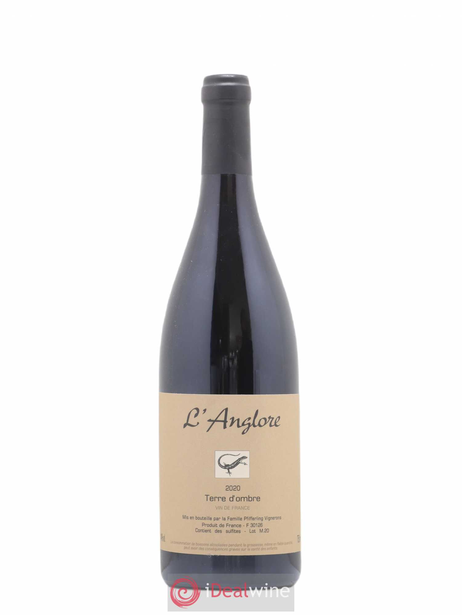 Vin de France Terre d'Ombre L'Anglore 2020 - Lot de 1 bouteille - 0
