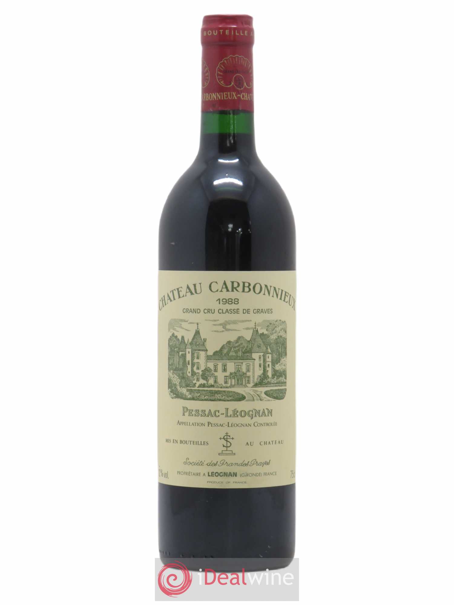 Château Carbonnieux Cru Classé de Graves 1988 - Lot de 1 bouteille - 0