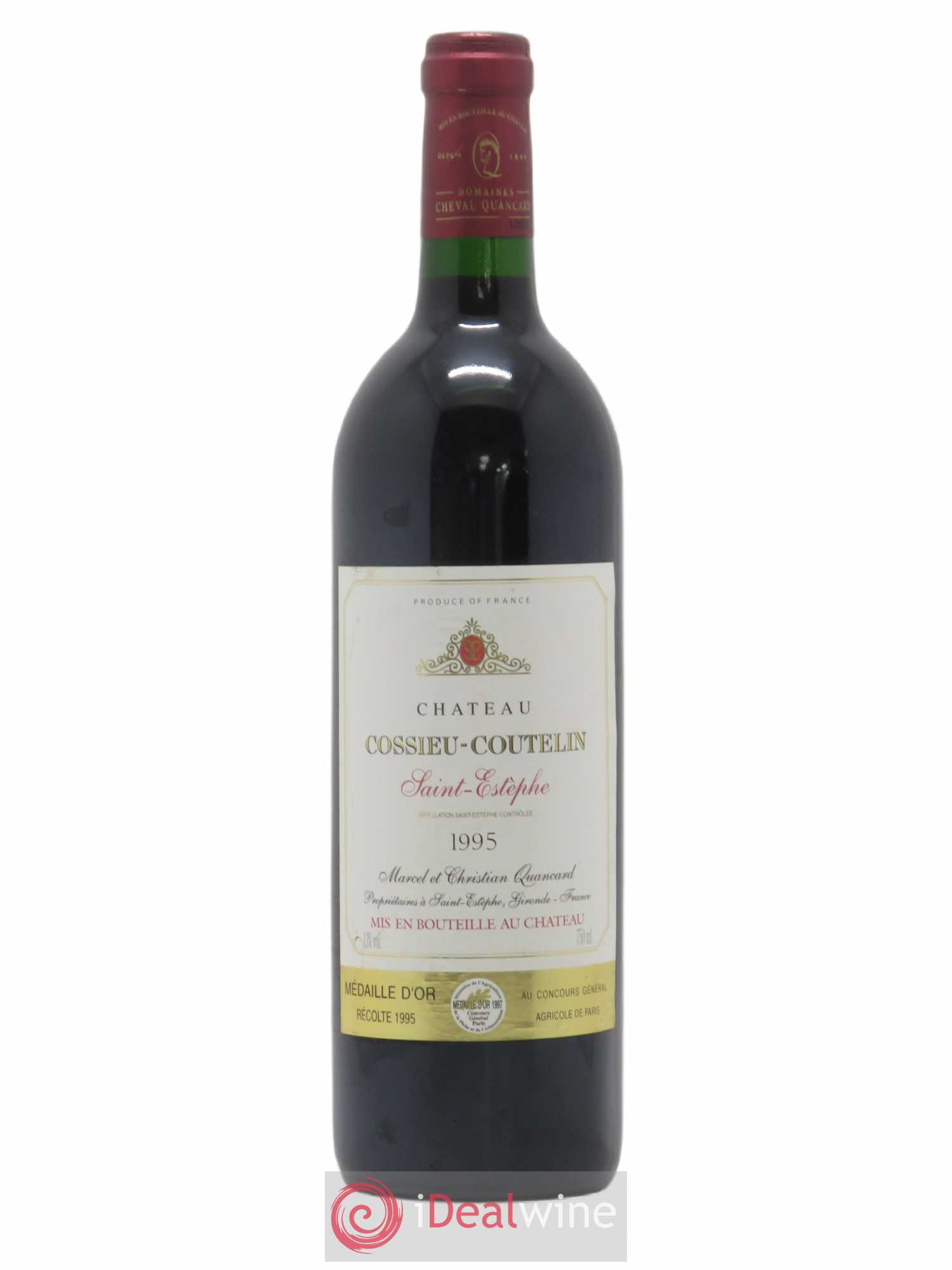 Saint-Estèphe Château Cossieu Coutelin 1995 - Posten von 1 Flasche - 0
