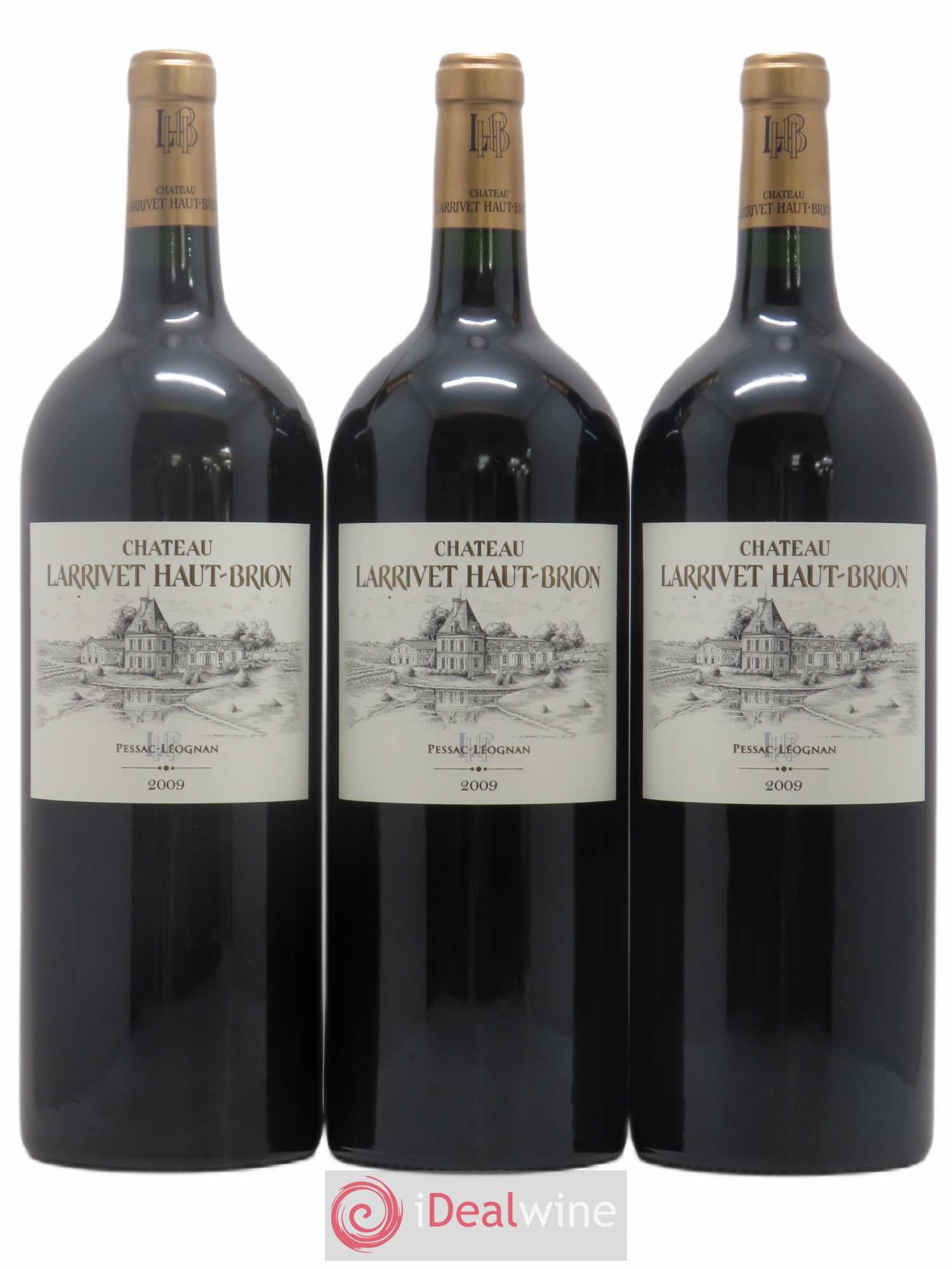 Château Larrivet Haut-Brion 2009 - Lot de 3 magnums - 0