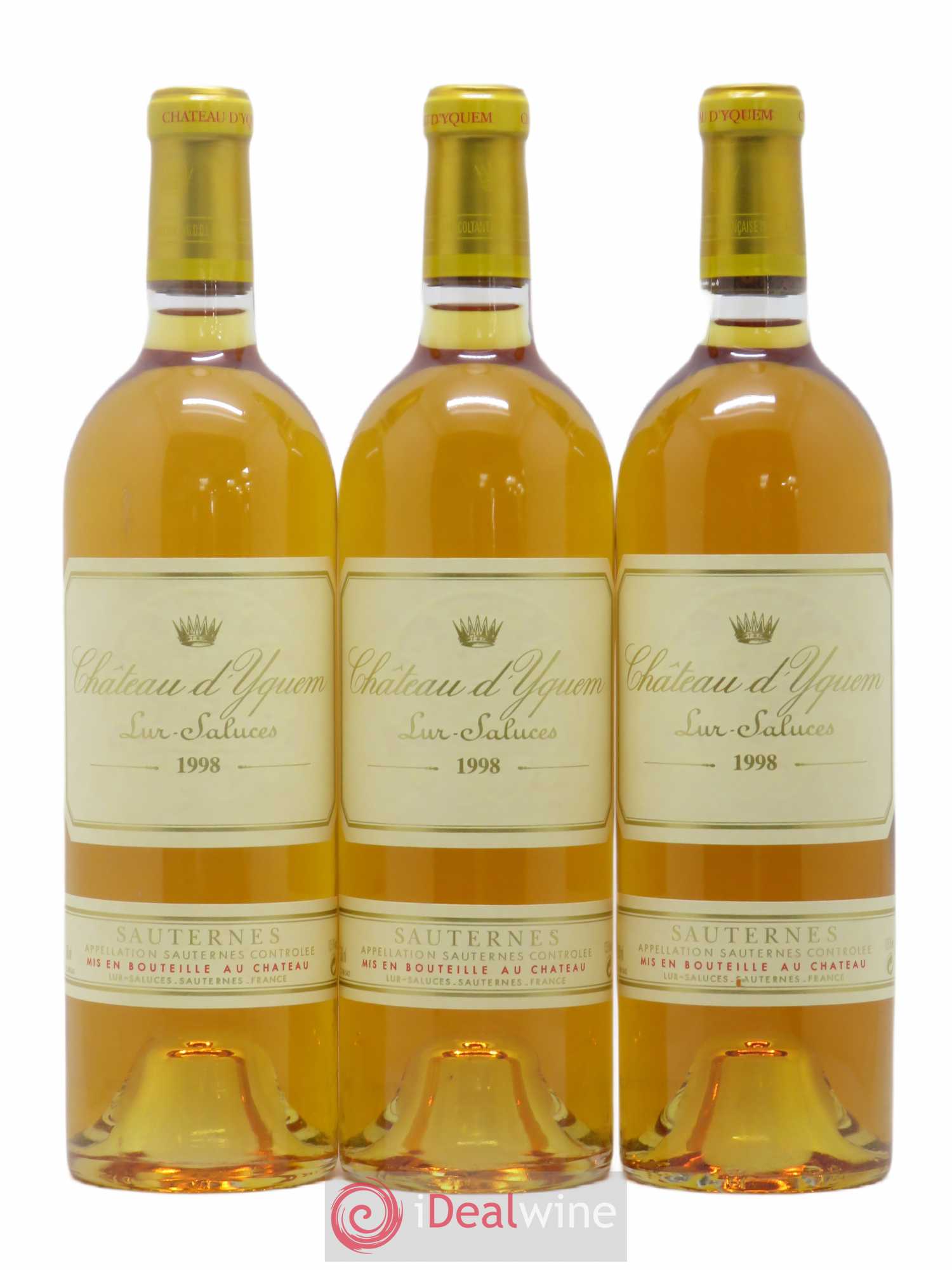 Château d' Yquem 1er Cru Classé Supérieur 1998 - Lotto di 3 bottiglie - 0
