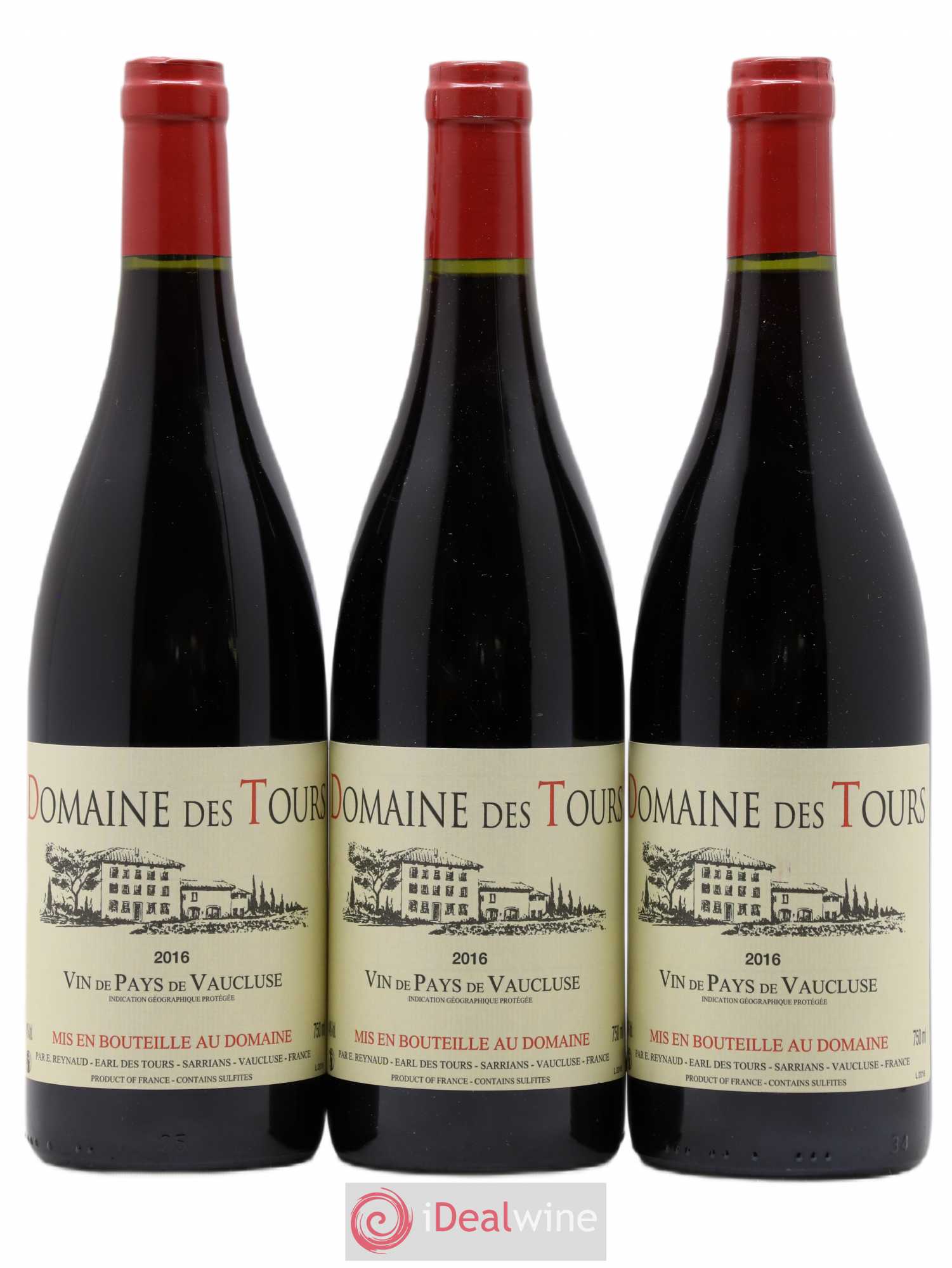 Vaucluse (Vin de Pays de Vaucluse) Domaine des Tours Emmanuel Reynaud 2016 - Lot de 3 bouteilles - 0