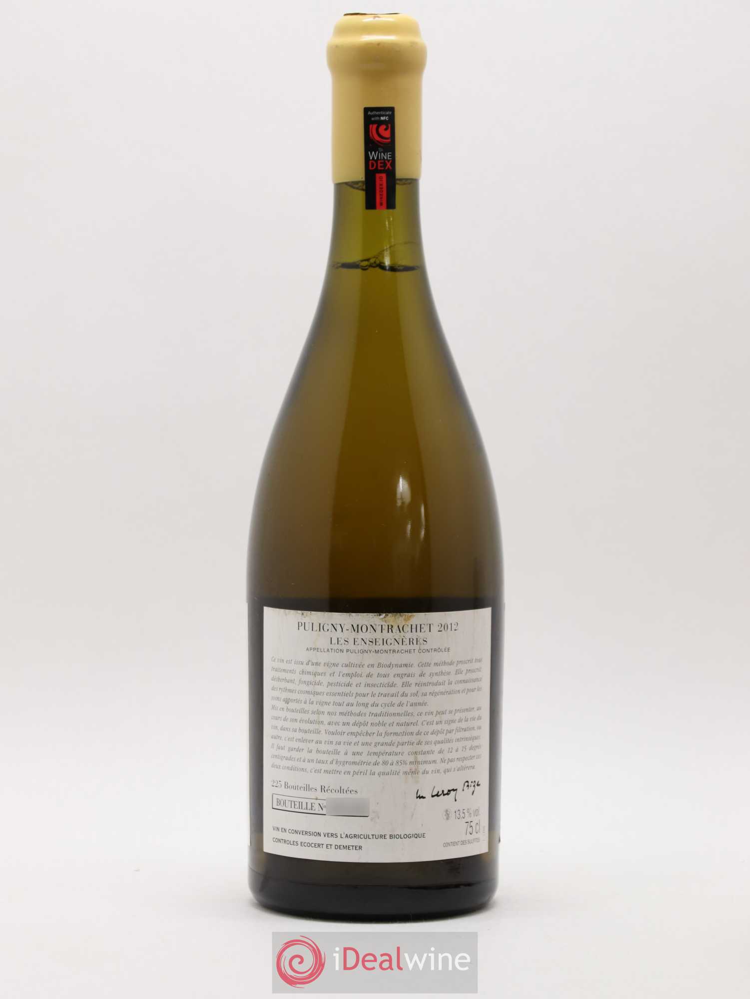 Puligny-Montrachet Les Enseignères d'Auvenay (Domaine) 2012 - Lot de 1 bouteille - 1