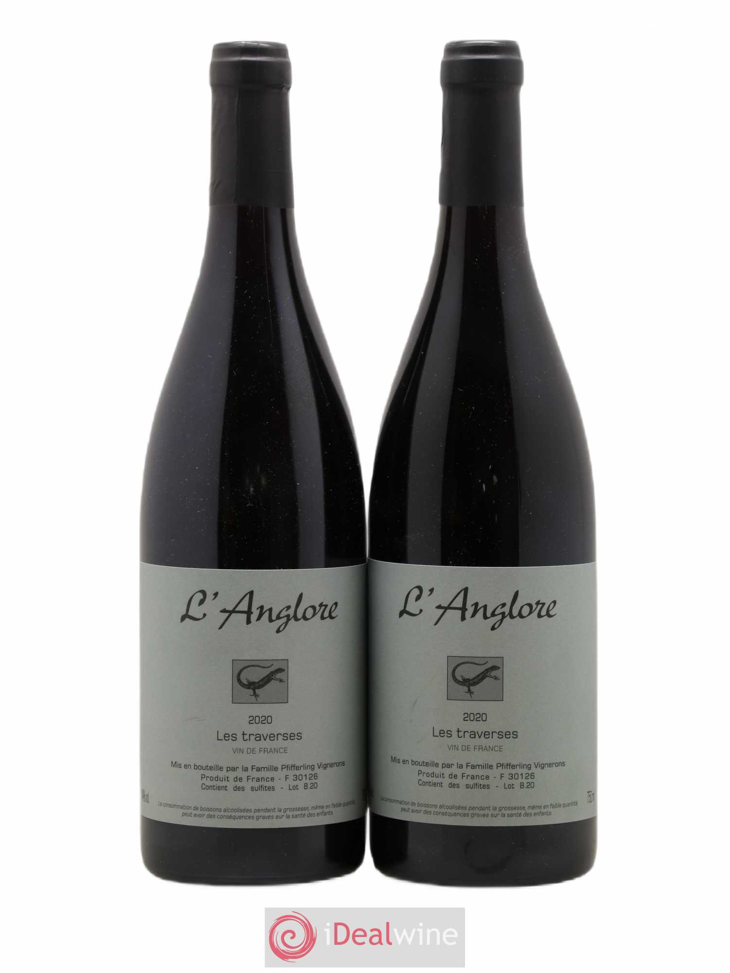 Vin de France Les Traverses L'Anglore 2020 - Lot de 2 bouteilles - 0