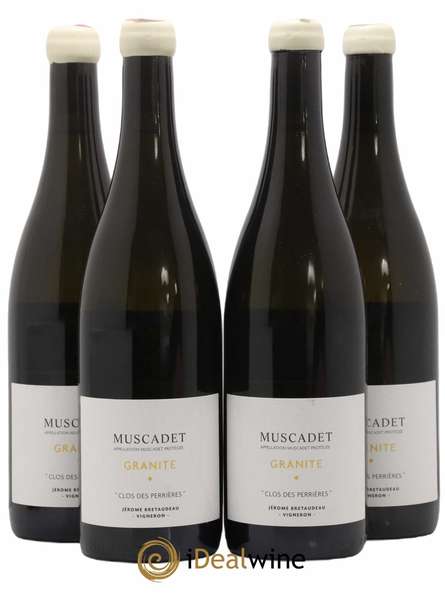 Muscadet-Sèvre-et-Maine Granite Clos des Perrières Jérôme Bretaudeau - Domaine de Bellevue 2019 - Lot de 4 bouteilles - 0